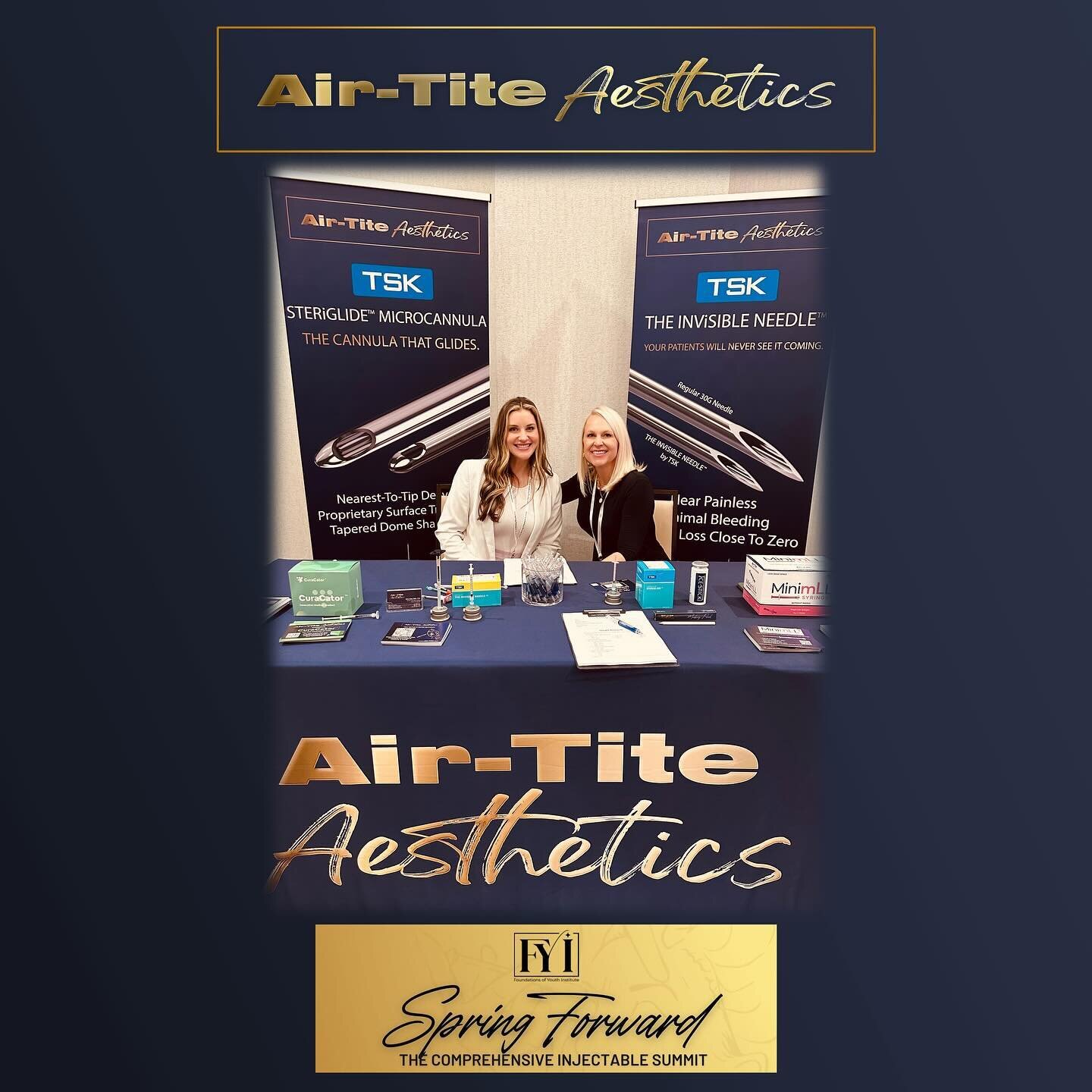 Air-Tite was a proud sponsor of the Spring Forward Comprehensive Injectable Summit in our hometown of Virginia Beach this past weekend! Thank you @injectortrisha for having us and for all of the wonderful attendees who came by our booth!
#MedSpa #Inj