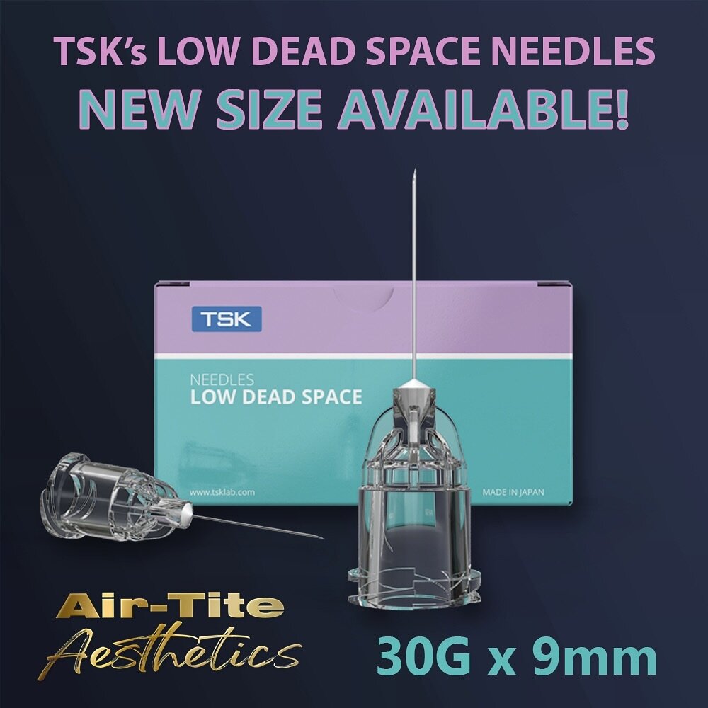 Now available! 30G x 9mm Low Dead Space needles from @tsklaboratory! Save product with these unique needle hubs! Pairs great with our MinimLL 0.5mL low dead space syringes! 
#aesthetics #lowdeadspace #lowdeadspaceneedles #lds #injector #injections