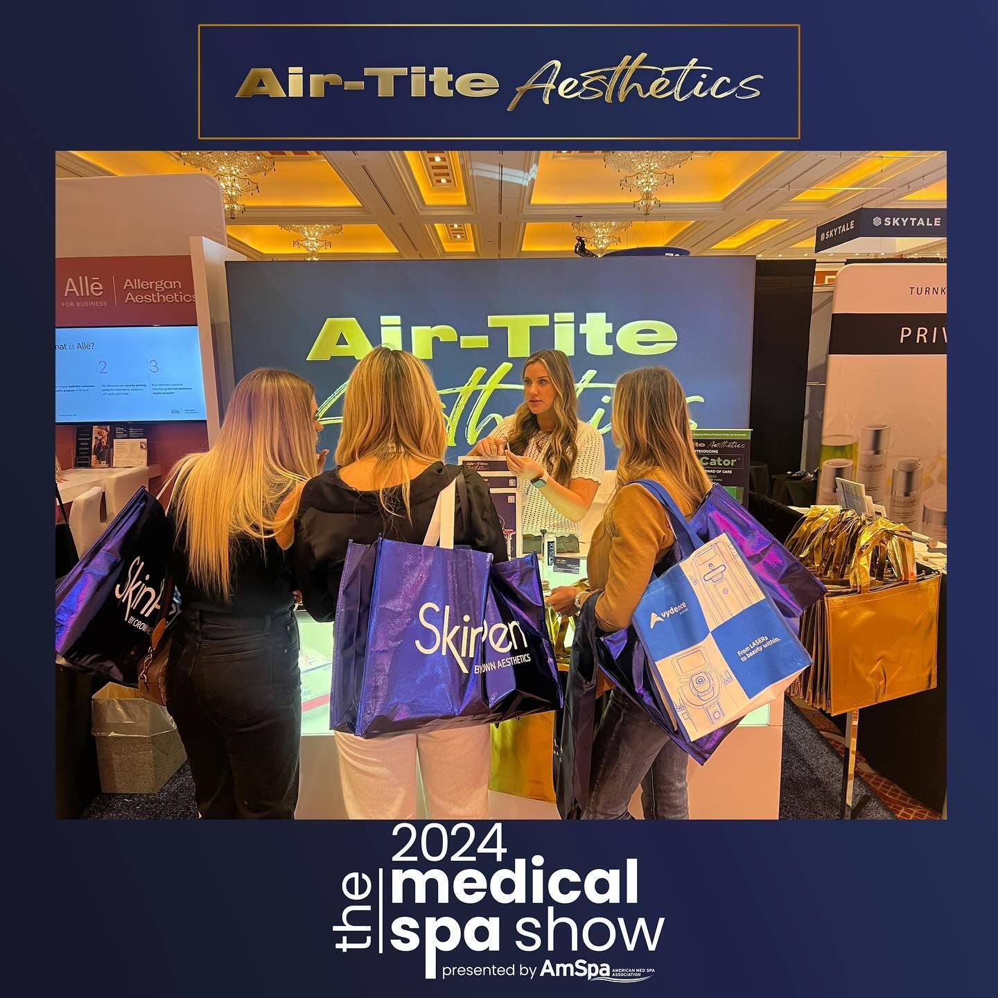 We love seeing everyone&rsquo;s excitement when introducing them to the MinimLL Syringe, @curacator, @tsklaboratory low dead space needles, Steriglide cannulas, needle holders, and our many other top quality offerings at the @amspa_americanmedspa Med