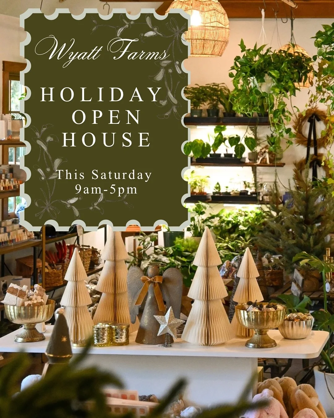 A joyful weekend ahead! HOLIDAY OPEN HOUSE is this Saturday 9am-5pm !🎄

Come kickoff the season with us! 15% off purchase + Hot Apple Cider + Christmas Cookies and so many new items in store!!!
+
Walk across the street to our neighbors, pARTners in 