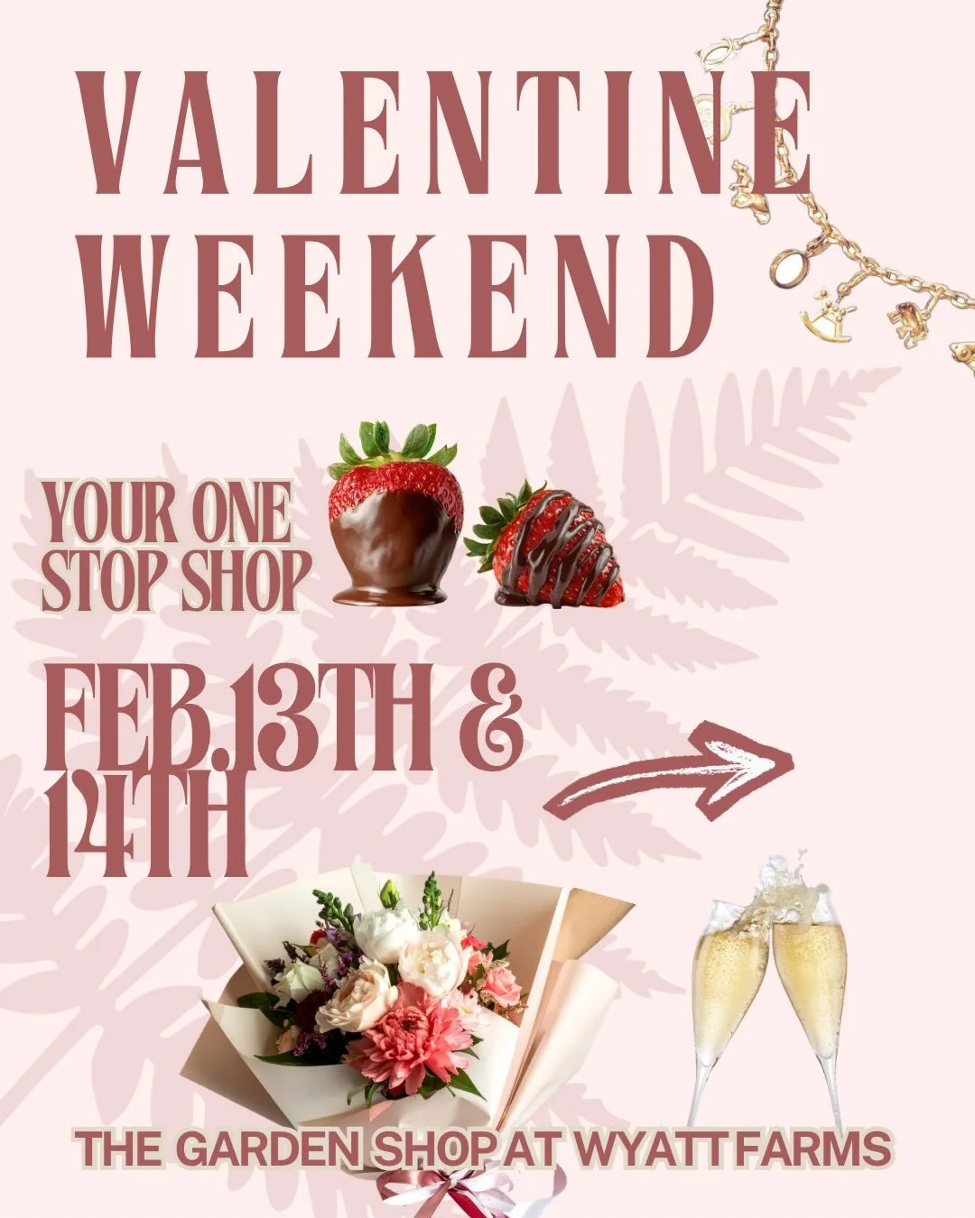 Happy February 1st❣️❣️❣️

Two weeks til Valentine&rsquo;s Day ❤️
Bring your lover, besties, family&mdash;whoever you adore&mdash;and celebrate with us Feb 13 &amp; 14 💌✨