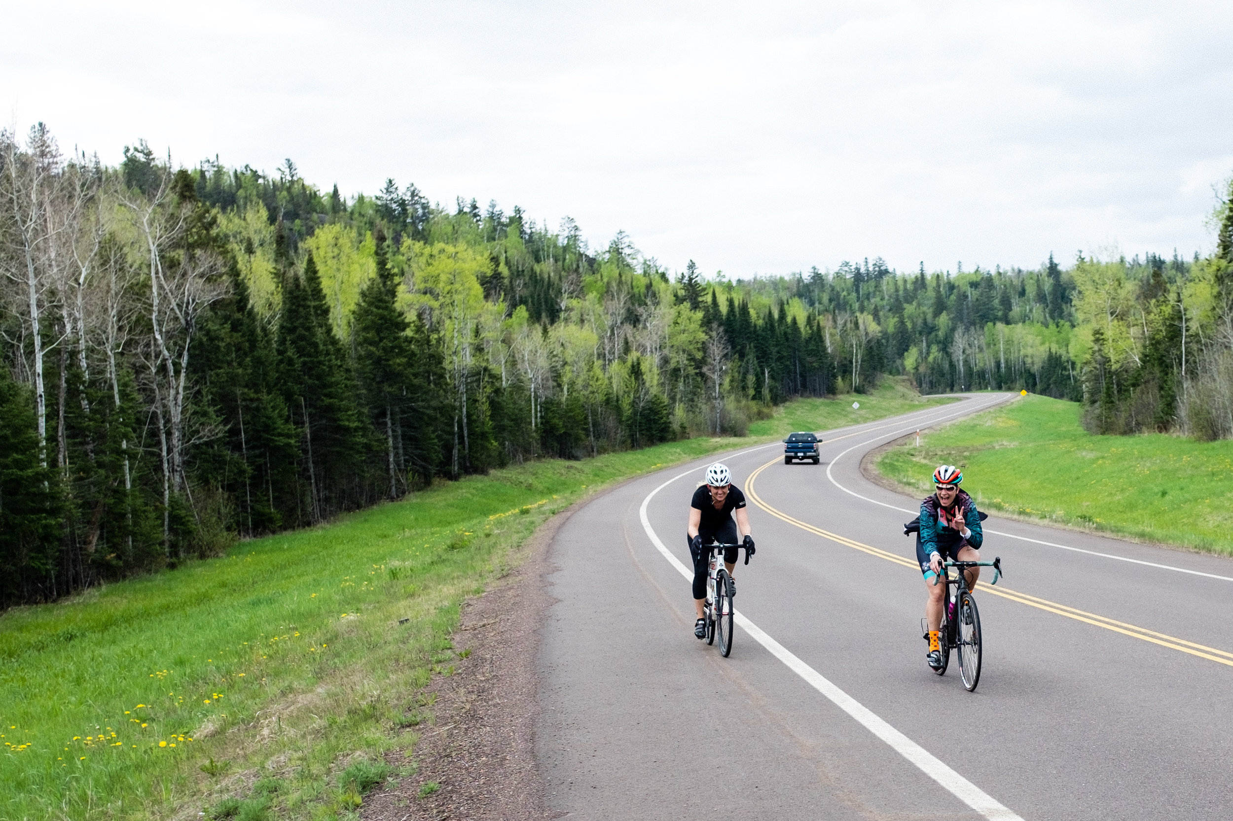 These two were crushing the climbs and cheesin' pretty much all of the rest of the time!