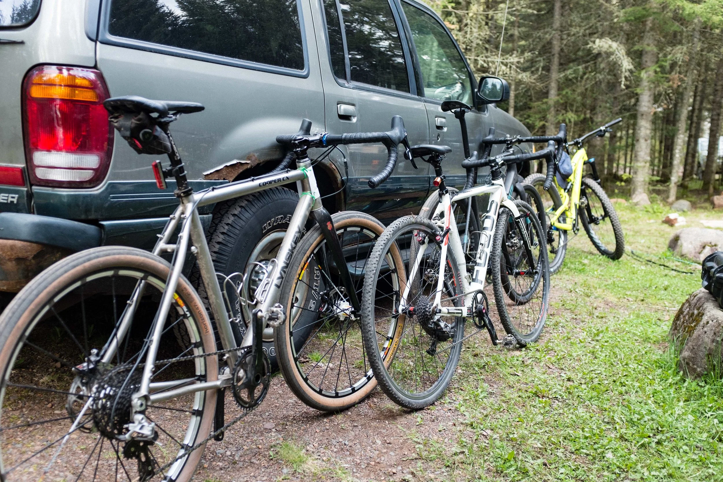 A little titanium, a little carbon, and a lot of steel. Weapons of choice for the weekend.
