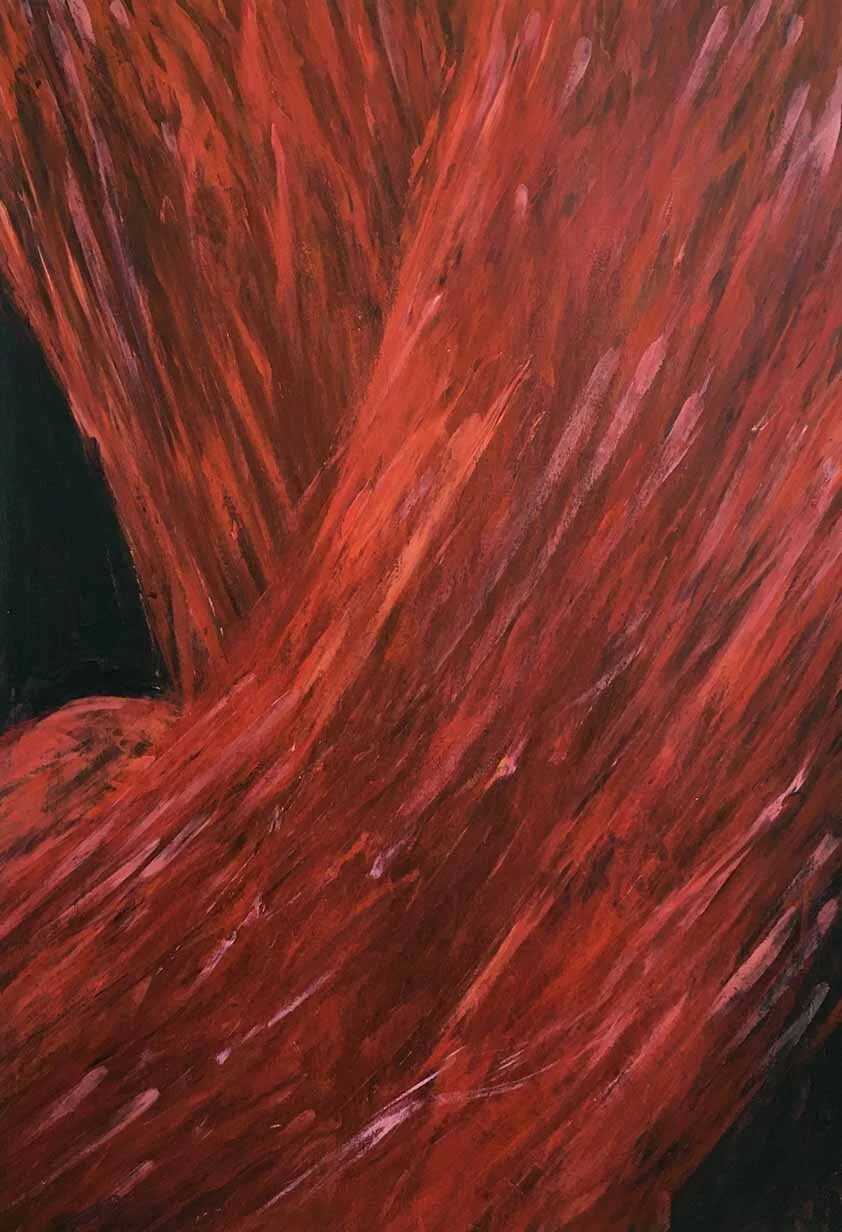 Acrylic paint on Hahnemule bamboo paper (50x70 cm)
