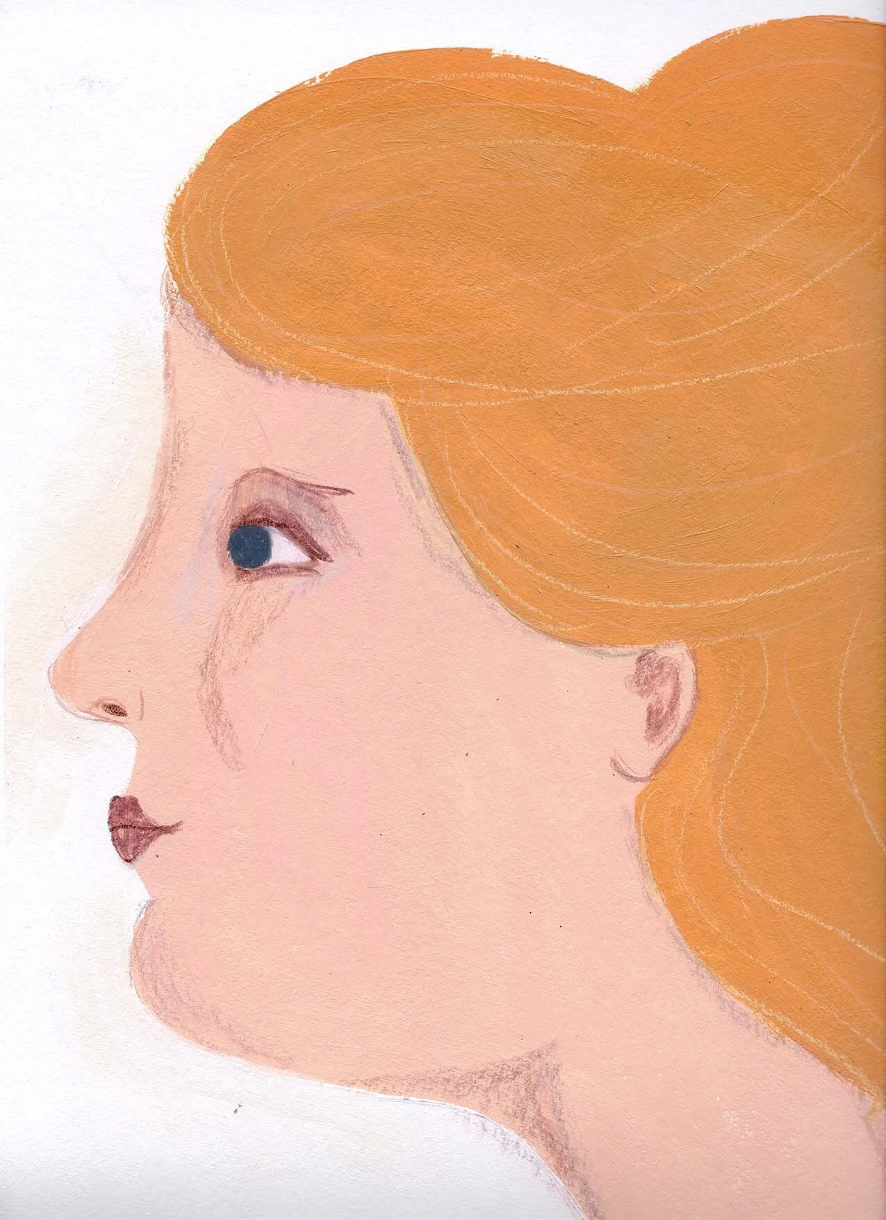 Acrylics and luminance pencils