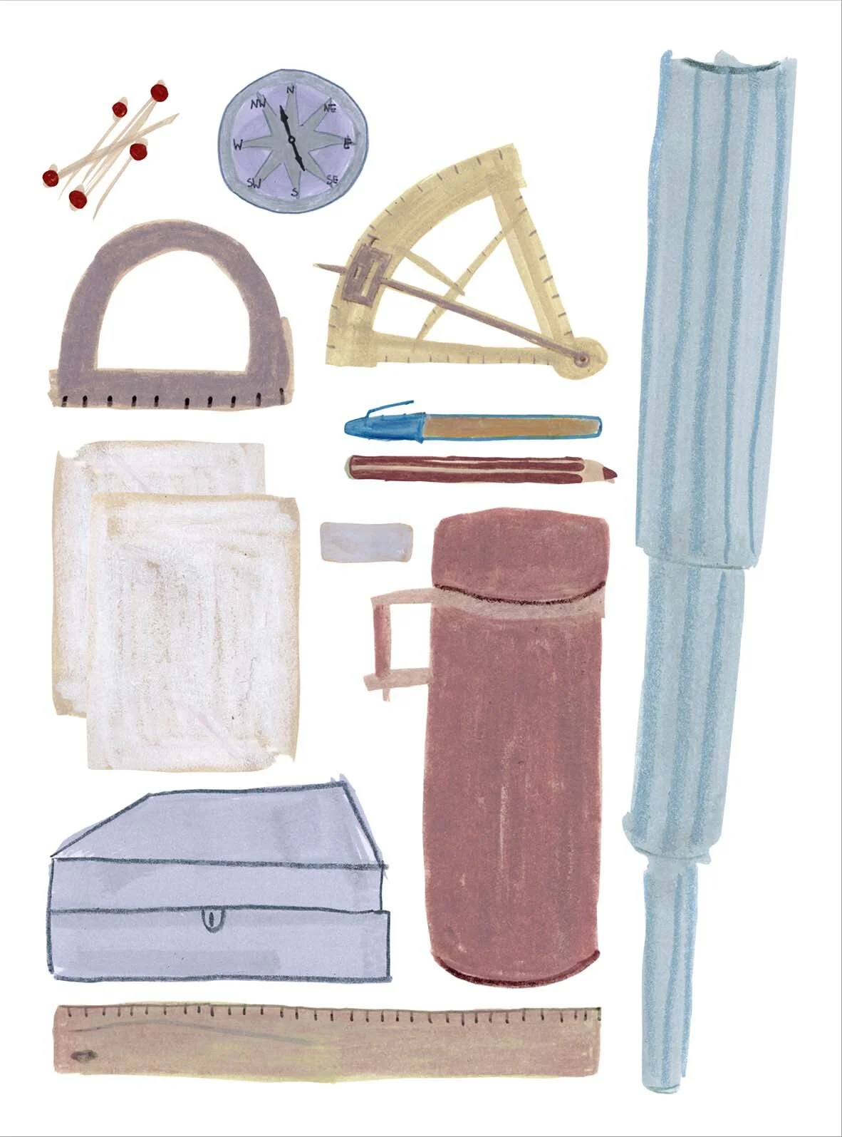 Liquitex marker, neocolour II and luminance pencils (from sketchbook, see video below) digitally reworked