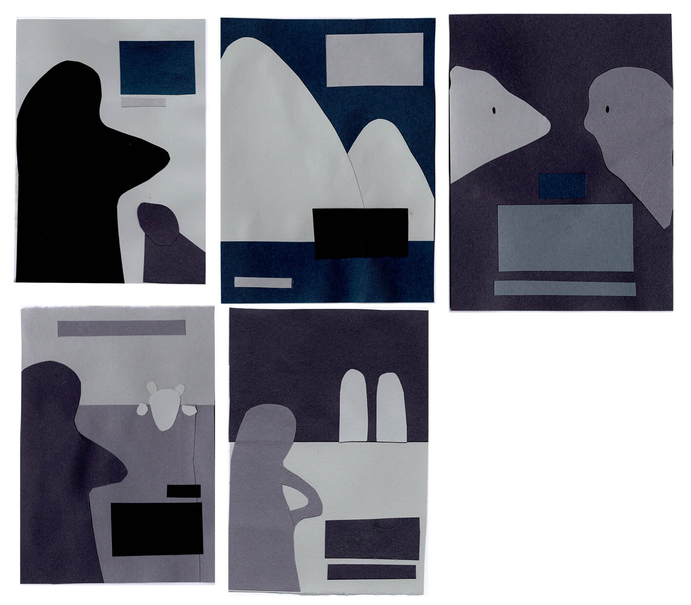 5 simple mock-ups using shapes