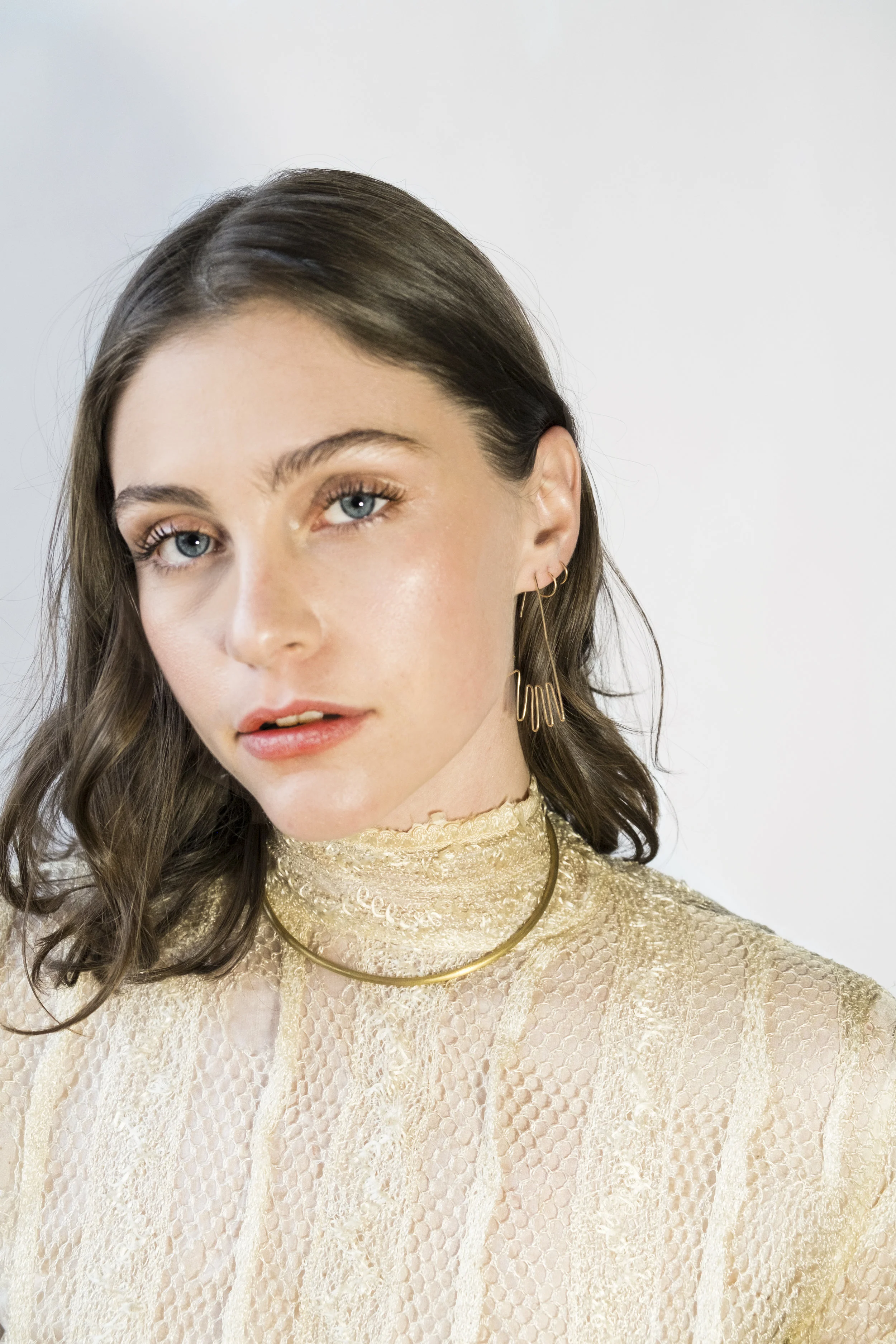 hand earring on model