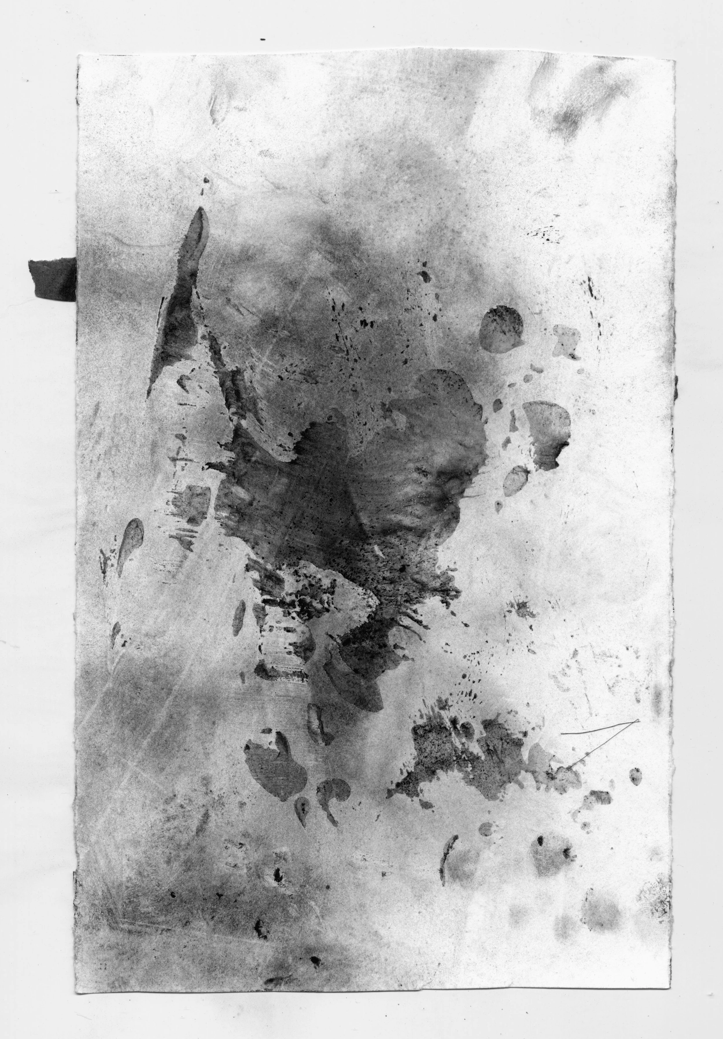   'Bodies 2'&nbsp; gesso, charcoal and ink, 6"x9.5"&nbsp; 2017  