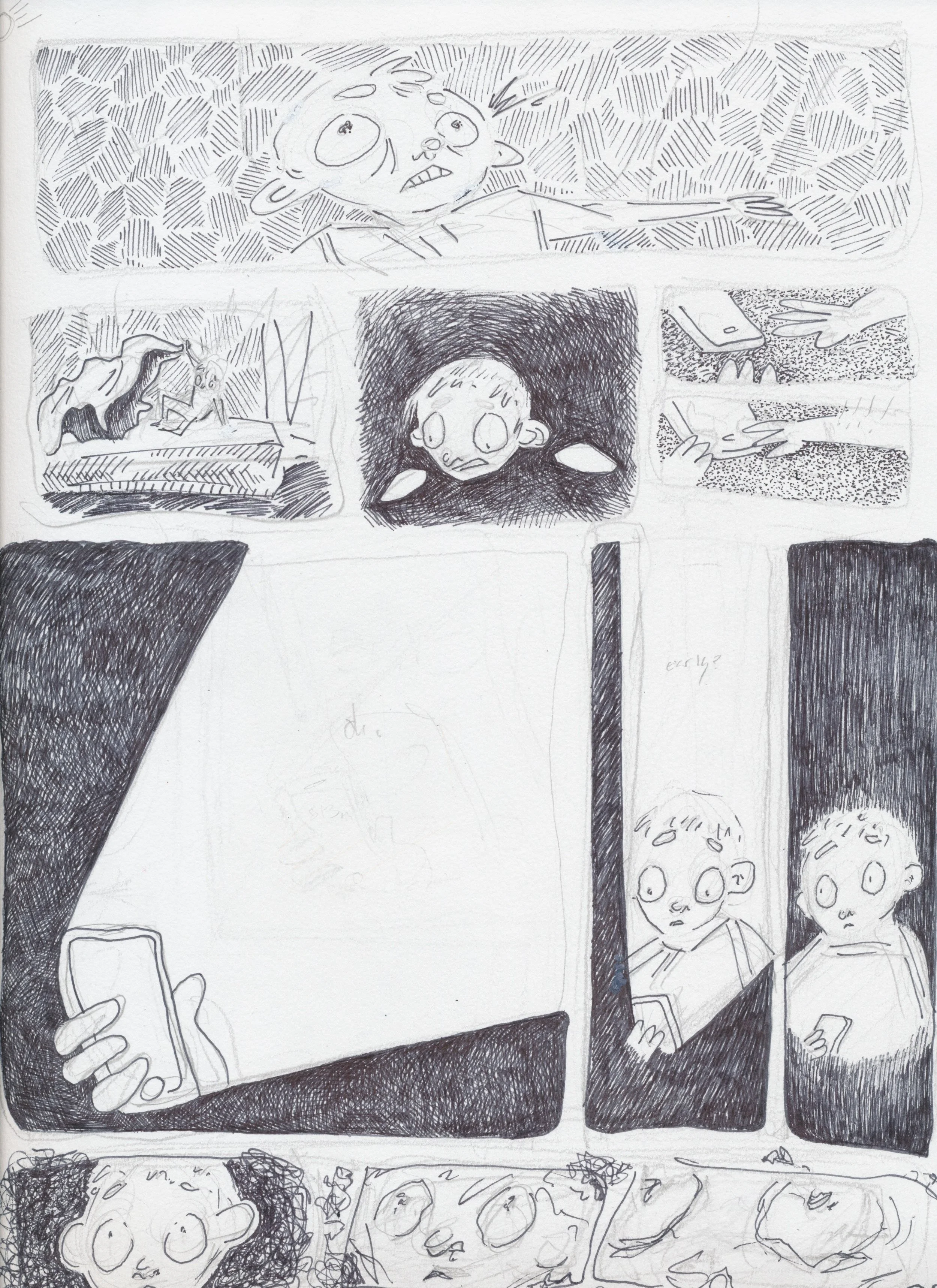   waking up halfway into a panic attack  pen on paper 2016 