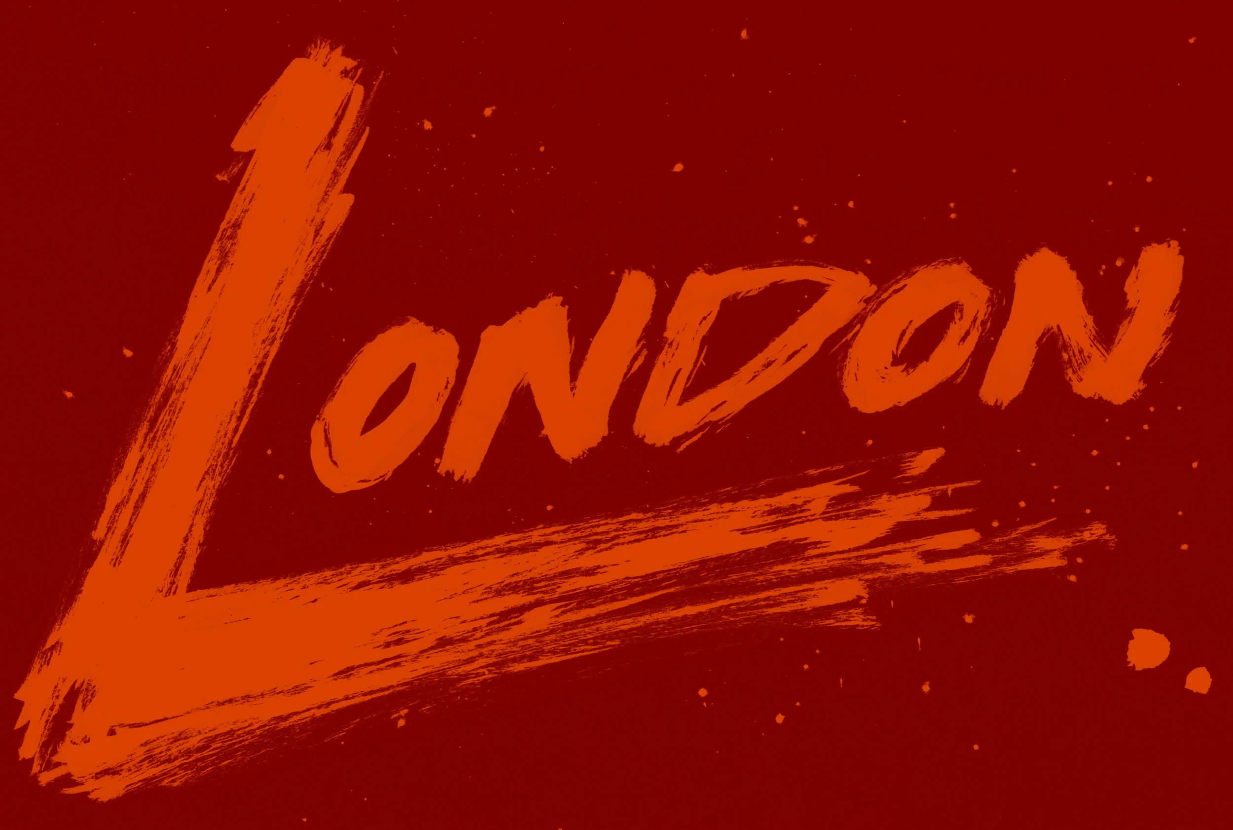   LONDON: prototype product graphic ink brushed lettering, digital coloration, 2017  