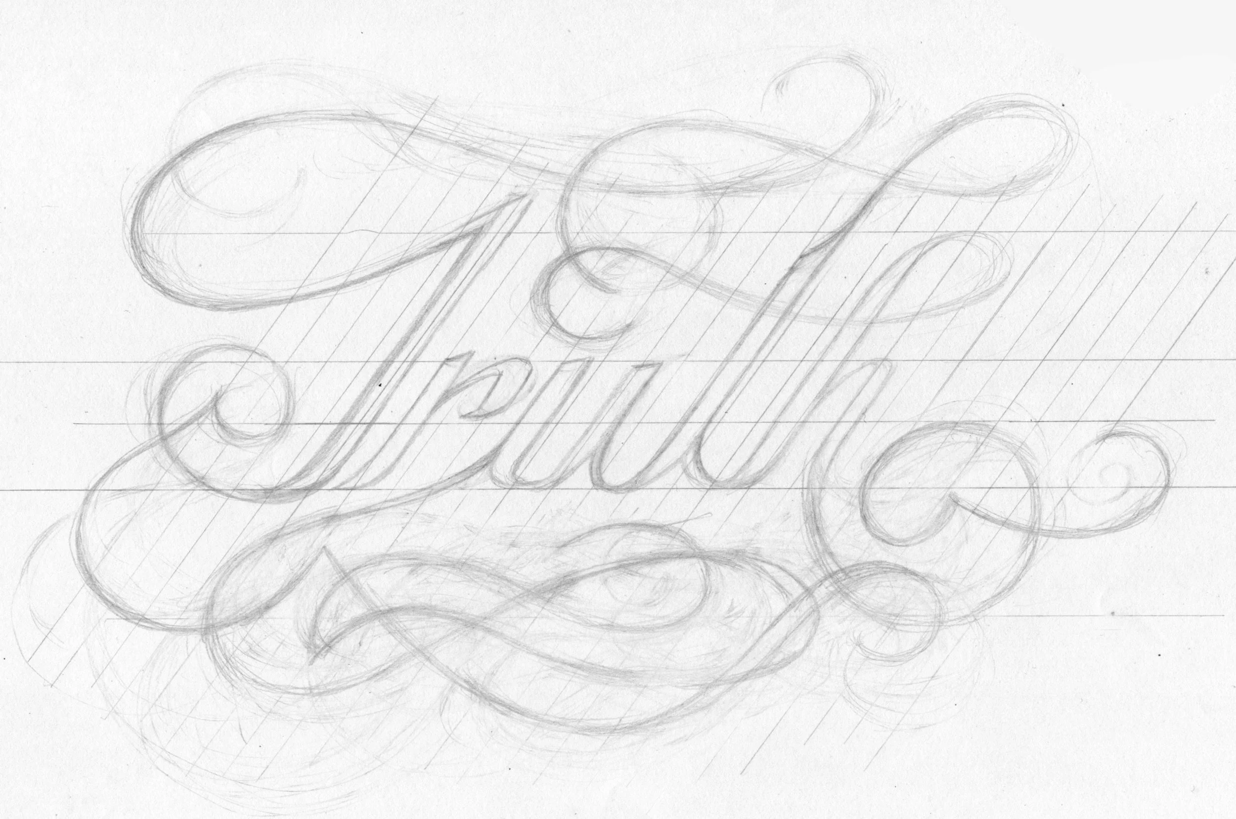   ‘Truth’ with Embellishments (sketch) graphite, 2017  
