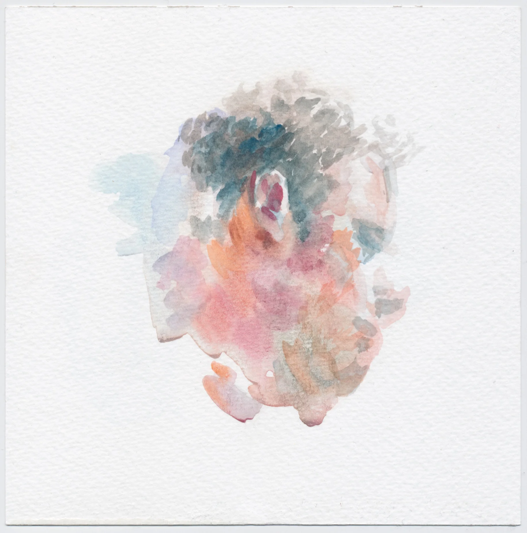   Model Study: Loose Colors  5"x5", watercolor on paper 2018 