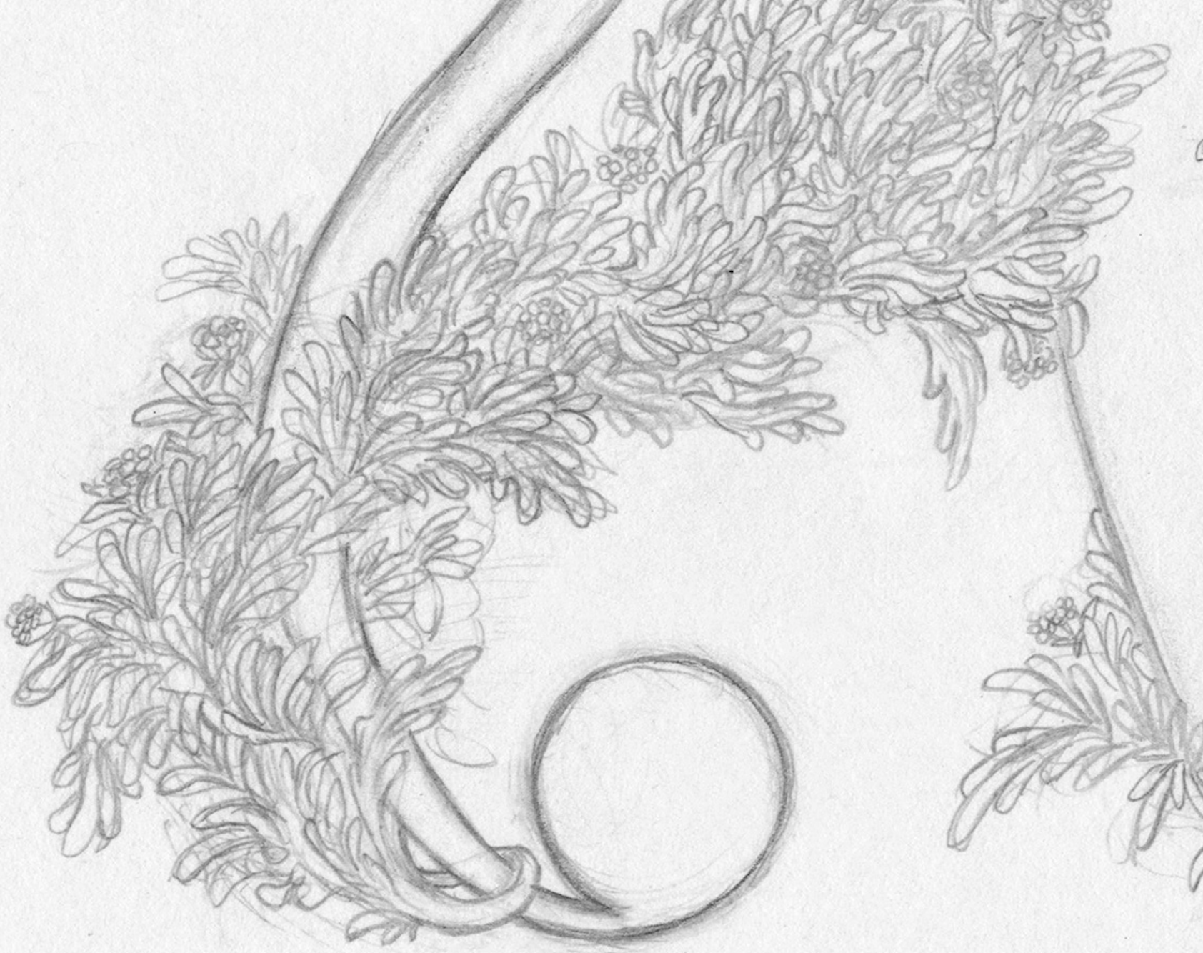  detail of  ‘Type Fight:’ A (sketch)  graphite, 2017 