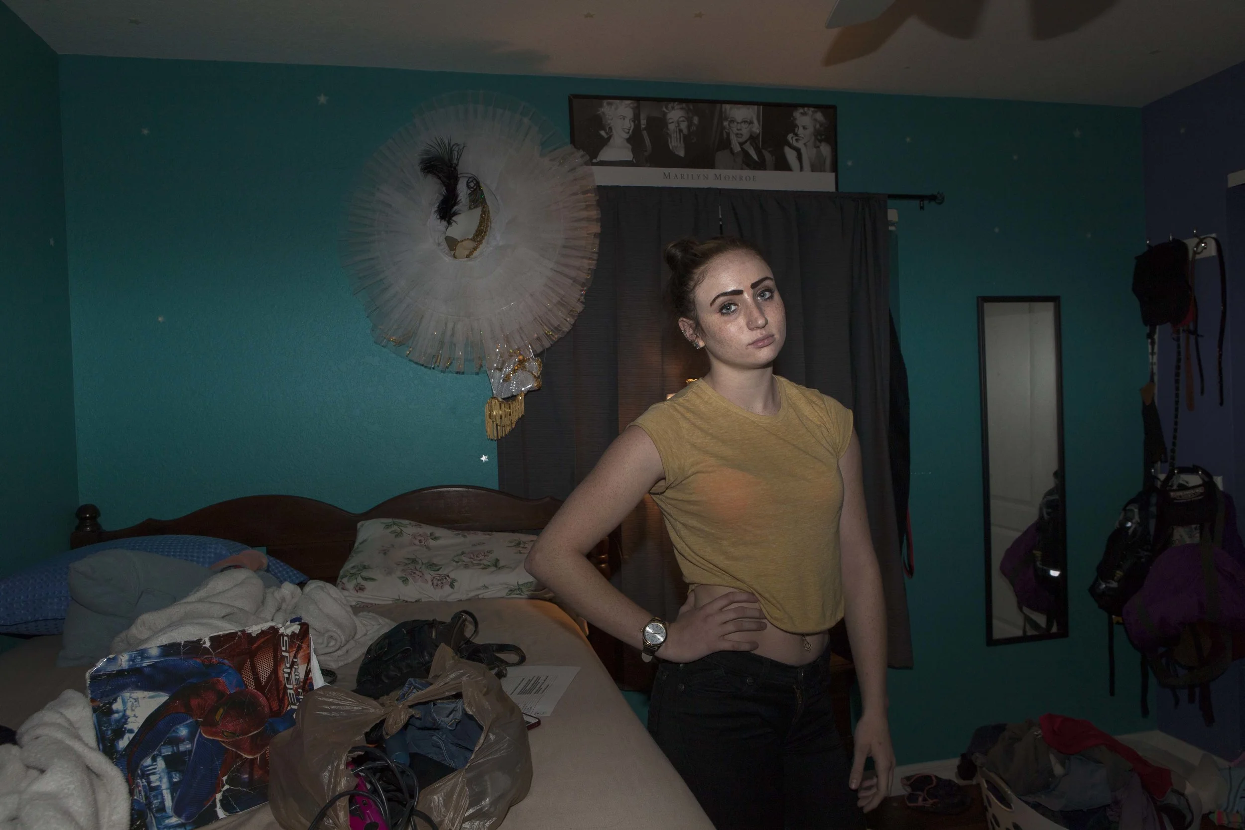 My little sister Anna in her room, 2017