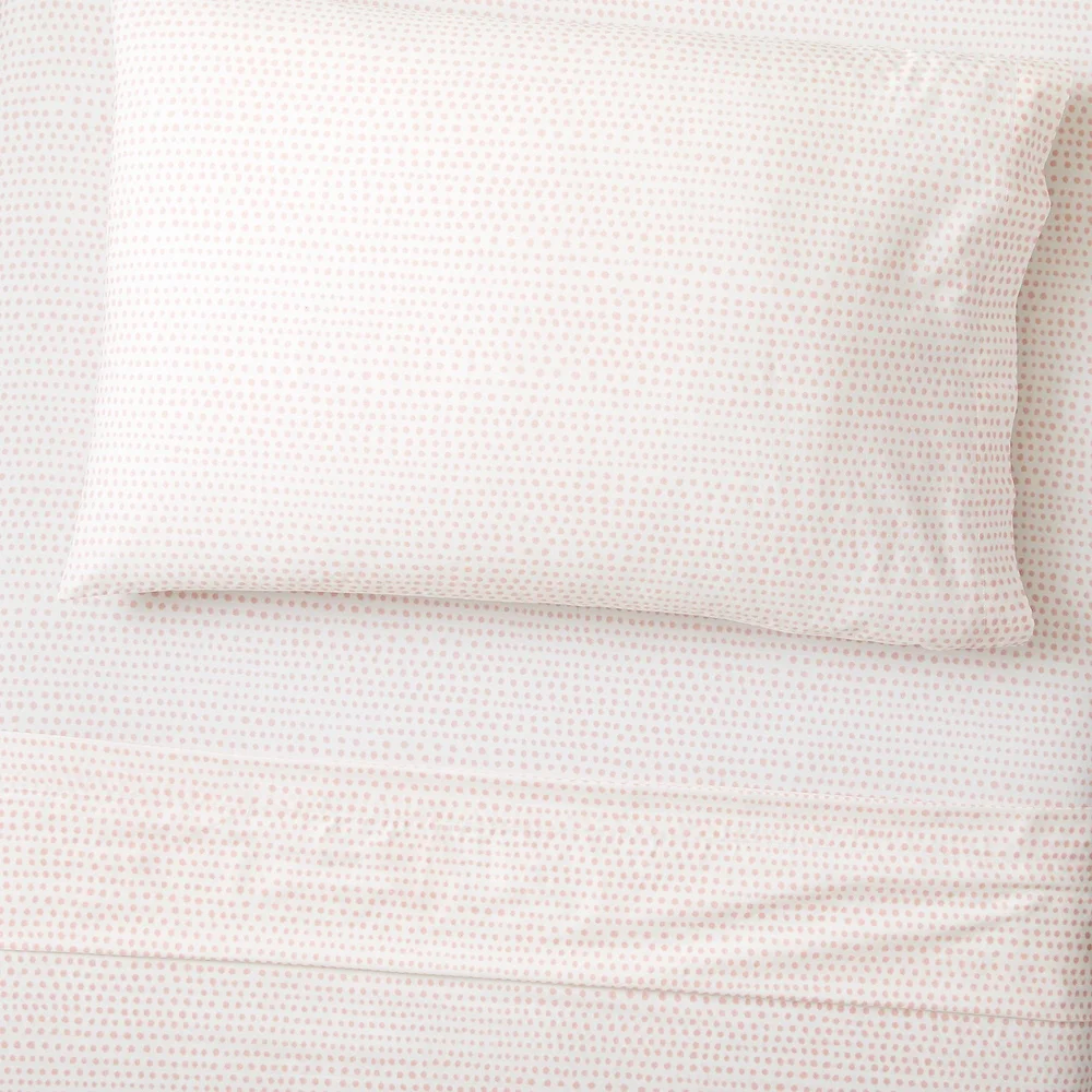 Falling Dot Sheet Set: Pink Blush