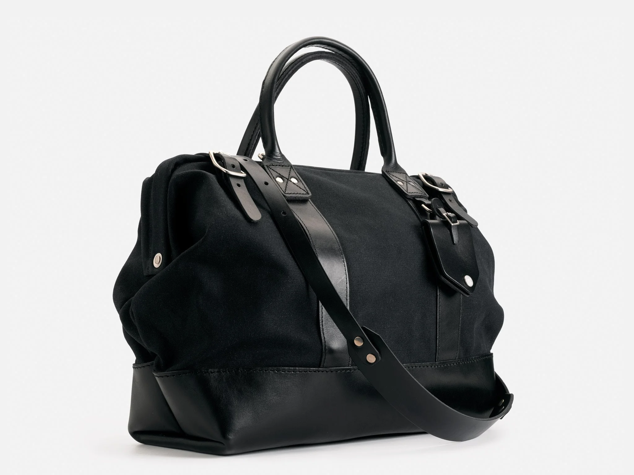 BillyKirk No. 165 Waxed Carryall Duffel (Black)