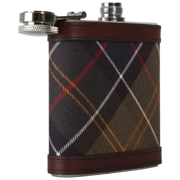 BARBOUR HIP FLASK - CLASSIC DARK BROWN