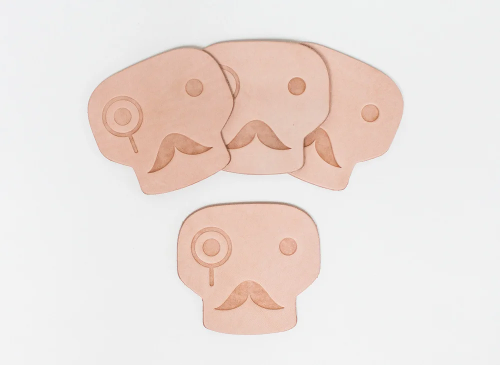 Mr. Hide Leather Sundries Logo Coasters (SET OF 4)