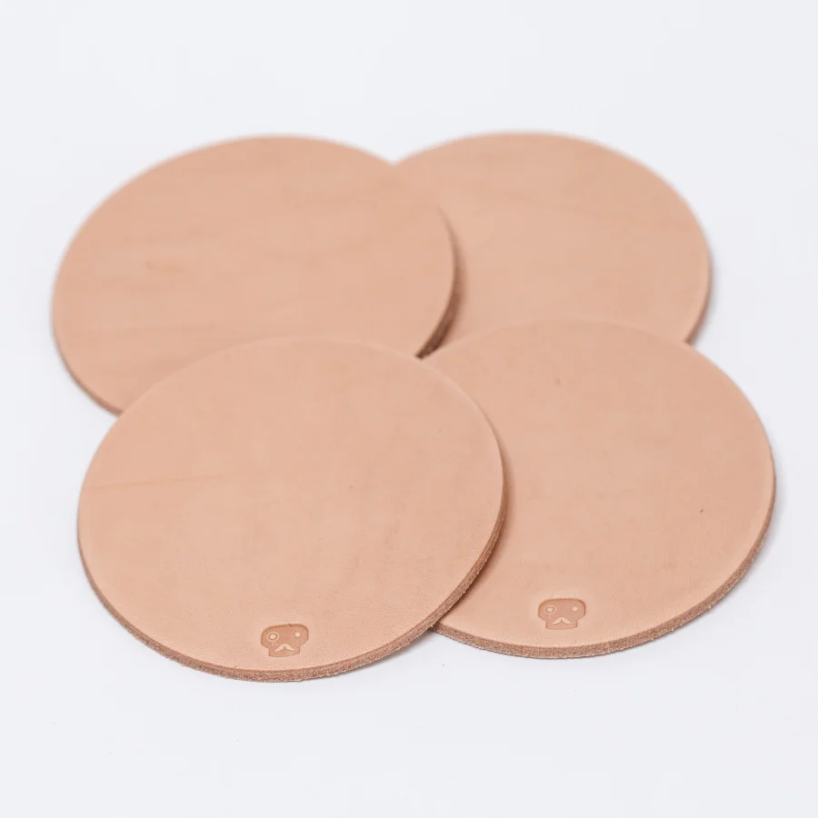 Mr. Hide Leather Sundries Round Coasters (SET OF 4)
