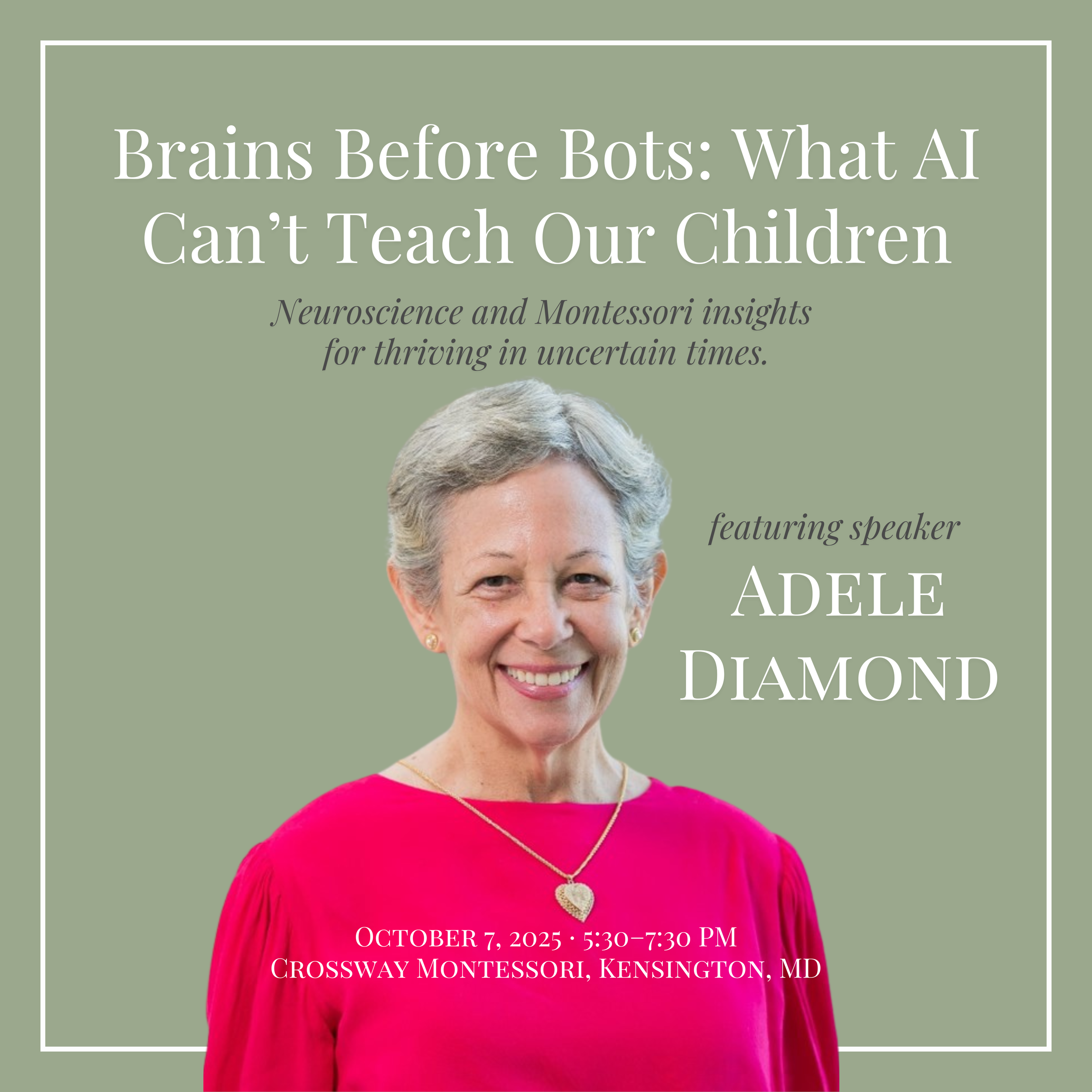 Cocktails & Conversation with Adele Diamond