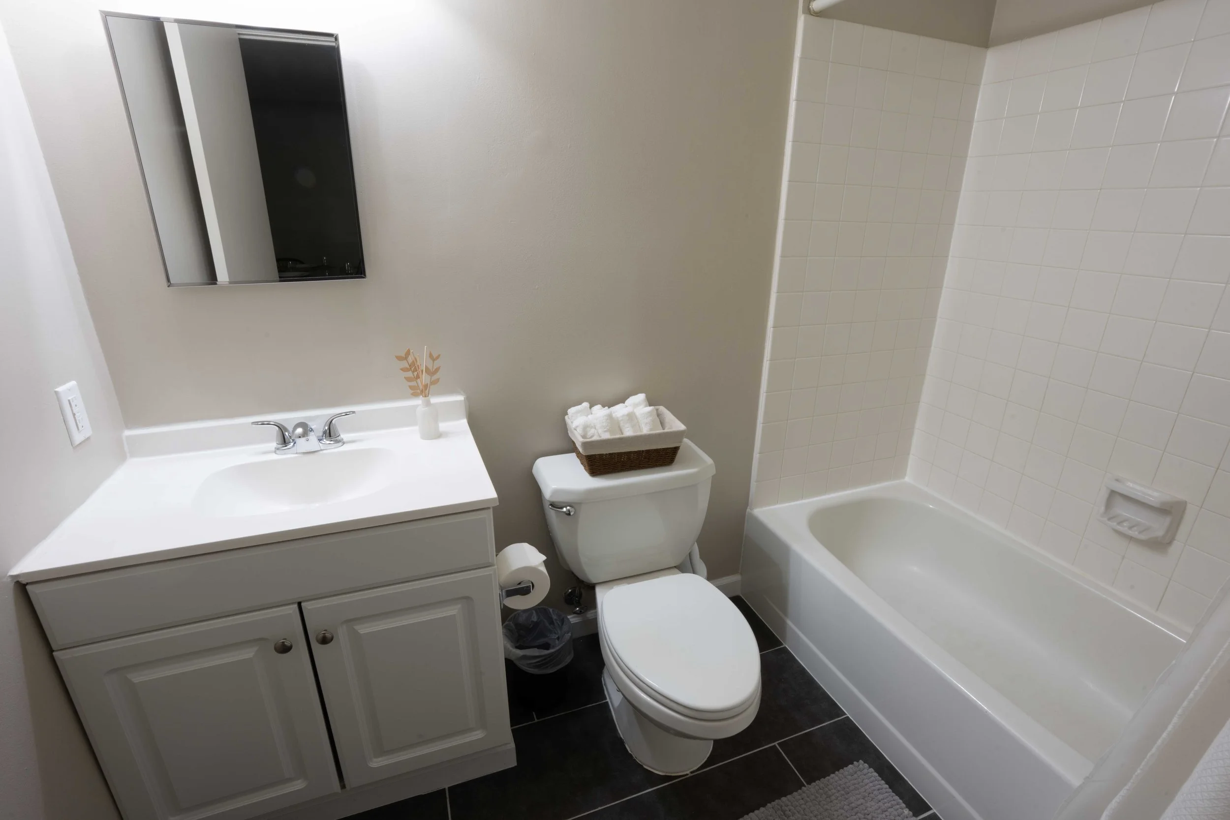 Bathroom in short-term apartment near Bethesda, Kensington MD