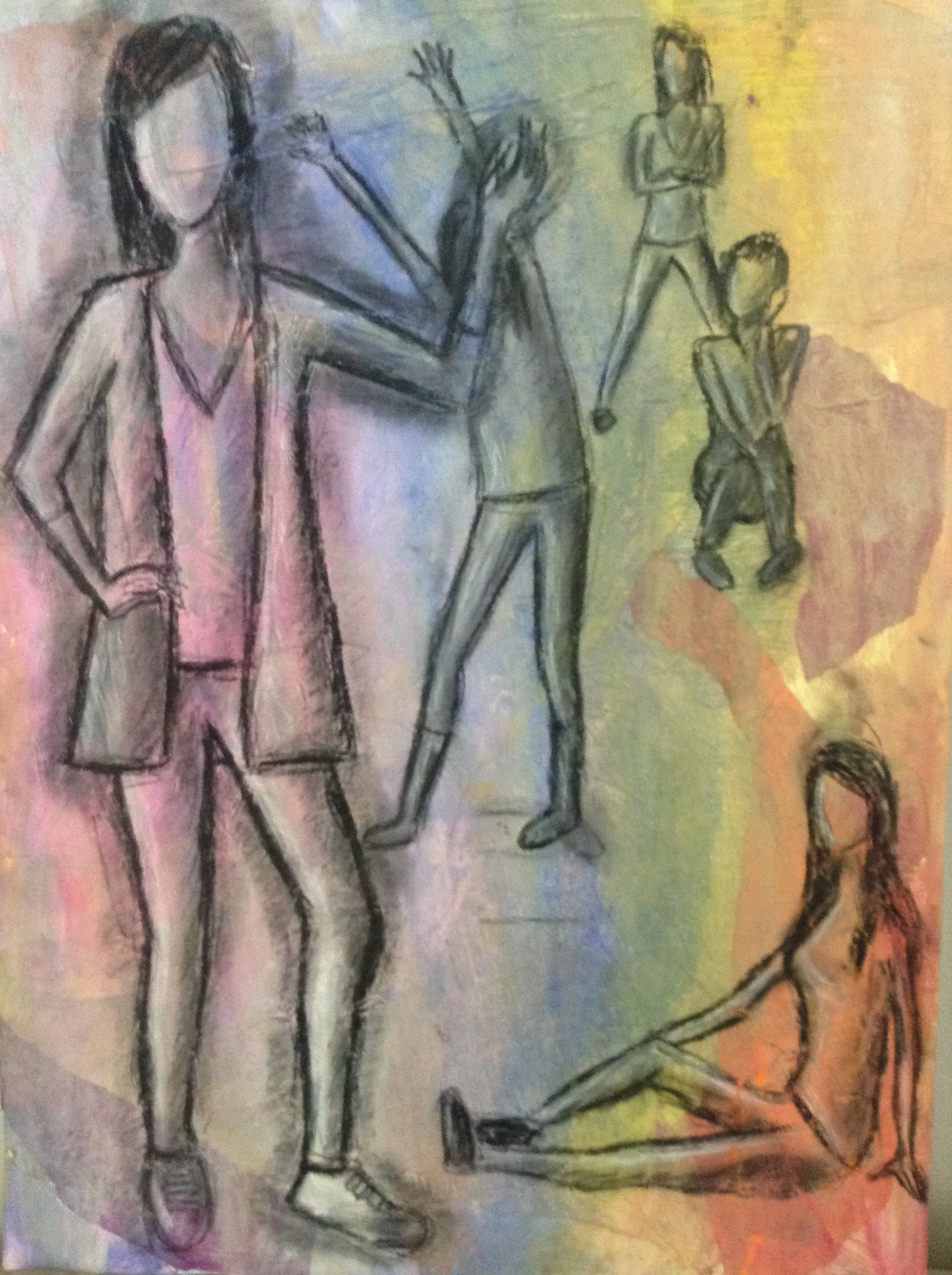 Watercolor &amp; Charcoal, 24in x 30in