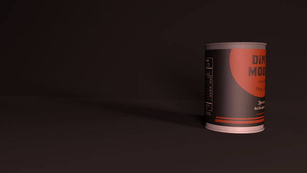 A Dinty Moore animation of a can label unraveling, created using Cinema-4D