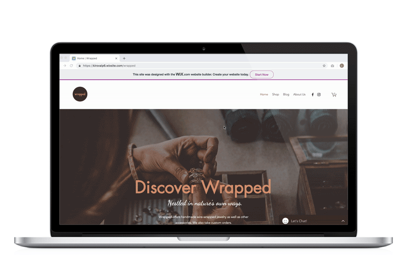 A quick view of my website. Go to the actual link for the full brand : https://kirovalp6.wixsite.com/wrapped