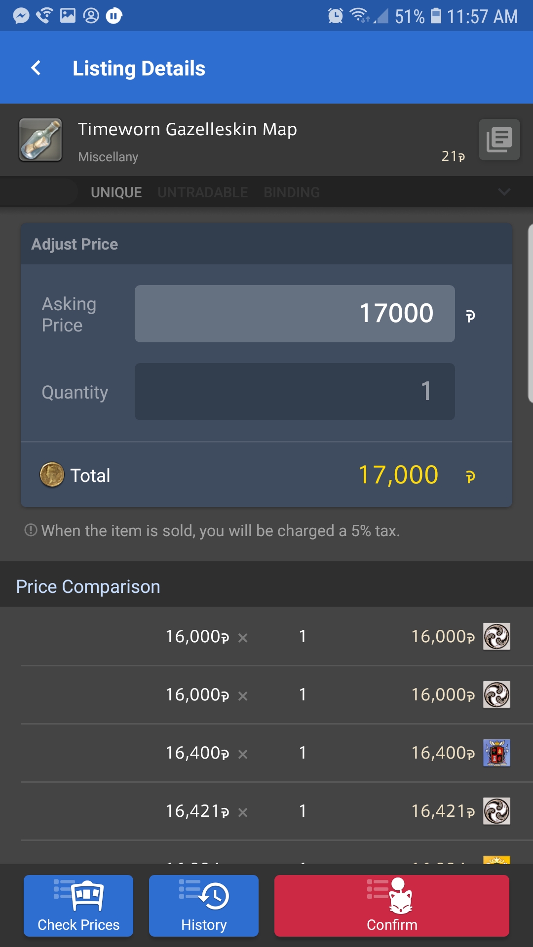 Selling Items