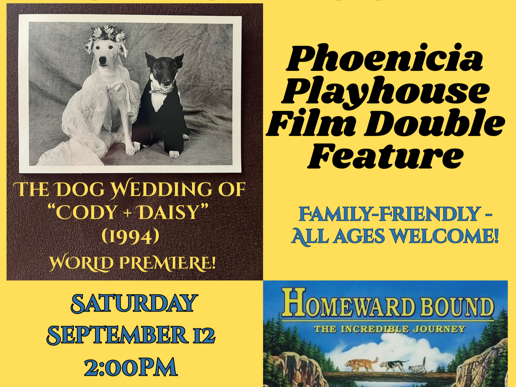 Phoenicia Dog Day: Film Double Feature
