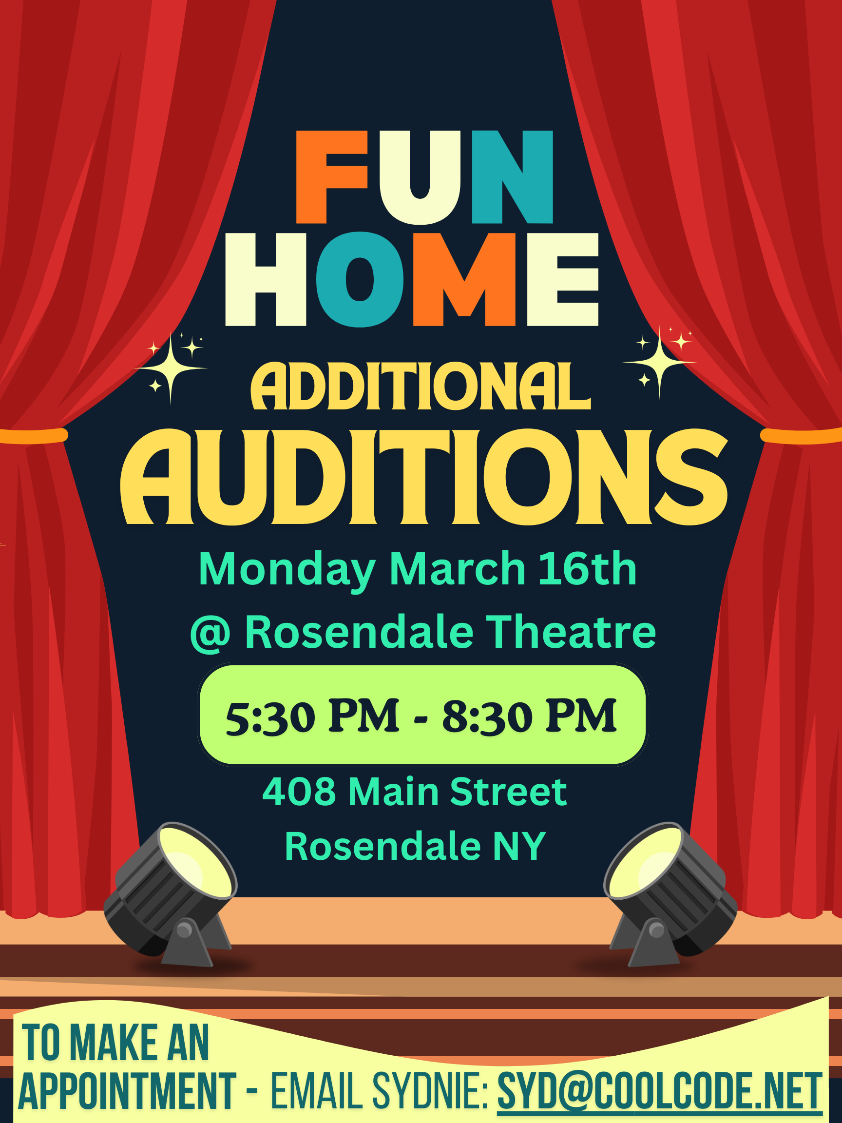 FUN HOME Auditions @ The Rosendale Theatre