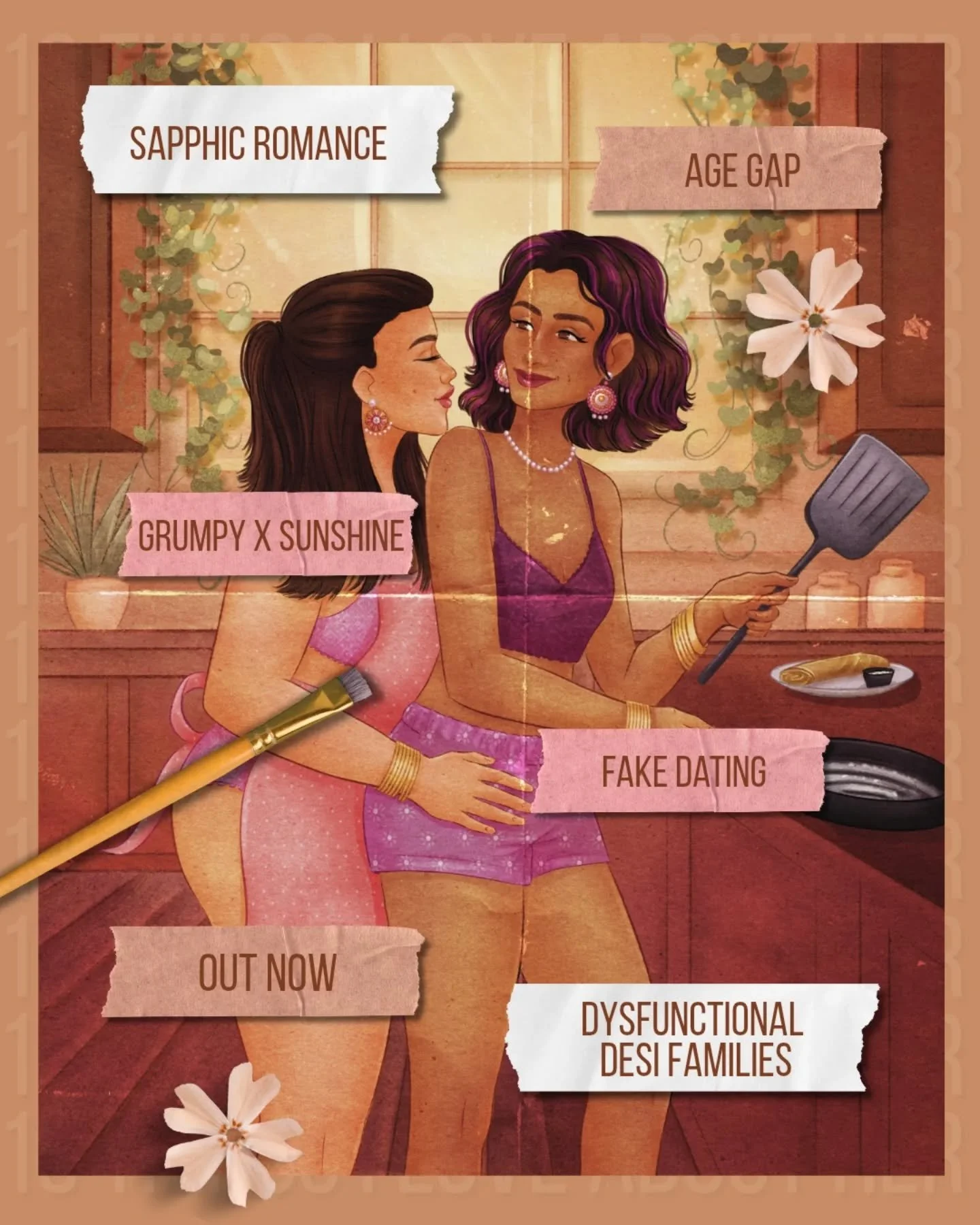 Which trope is your favourite from the list? 👀

10 Things I Love About Her is already out in the world. So, if you haven't read it yet now is the perfect time.

And did I mention? This gorgeous art is included in the book 🤎

What to expect:

🤎 Sap