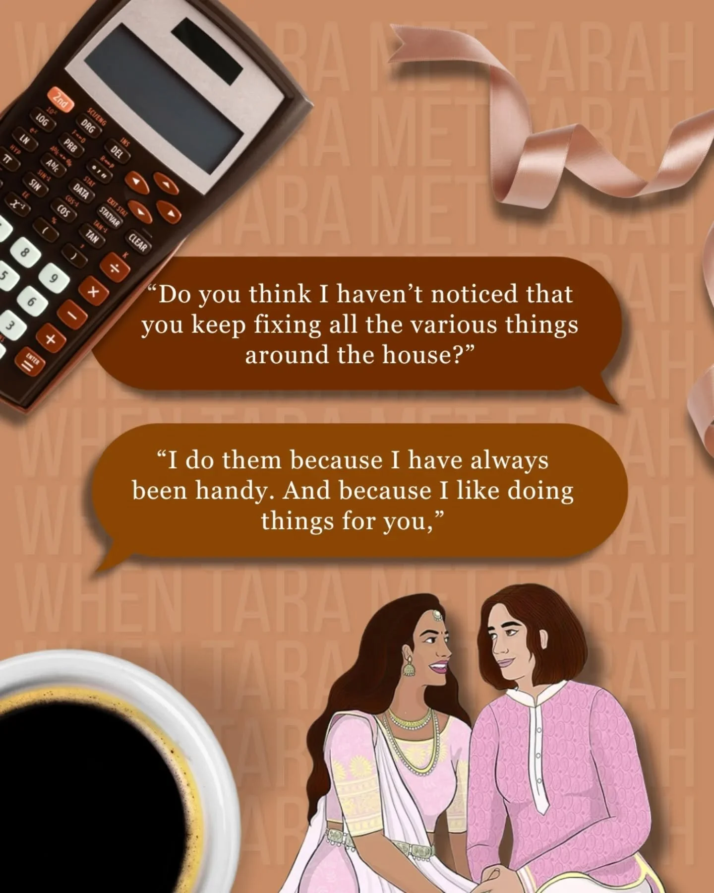 🩵 When Tara Met Farah 🩵
By Tara Pammi 

Tropes:
🩵 Opposites attract 
🩵 Grumpy x Sunshine 
🩵 Food vlogger x Math genius 
🩵 Sapphic romance 
🩵 New adult contemporary romance

Available on Amazon and KU 

When Tara Met Farah is a new adult contem