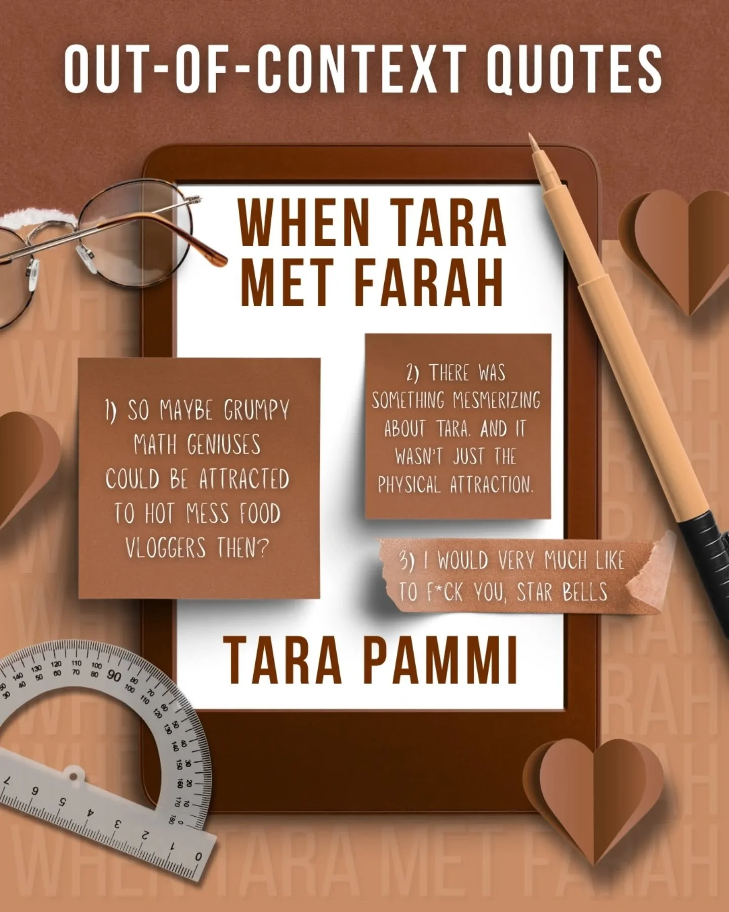 🩵 When Tara Met Farah 🩵
By Tara Pammi 

Tropes:
🩵 Opposites attract 
🩵 Grumpy x Sunshine 
🩵 Food vlogger x Math genius 
🩵 Sapphic romance 
🩵 New adult contemporary romance

Available on Amazon and KU 

When Tara Met Farah is a new adult contem