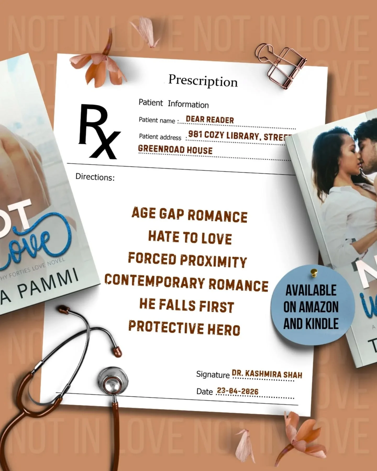 📖 Not In Love by Tara Pammi

💙 Age Gap Romance
💙 Hate to love
💙 Forced Proximity
💙 Contemporary romance 
💙 He Falls First
💙 Protective Hero
💙 Wedding Season Romance

Not In Love is steamy, age gap, enemies to lovers romance with dirty-talking