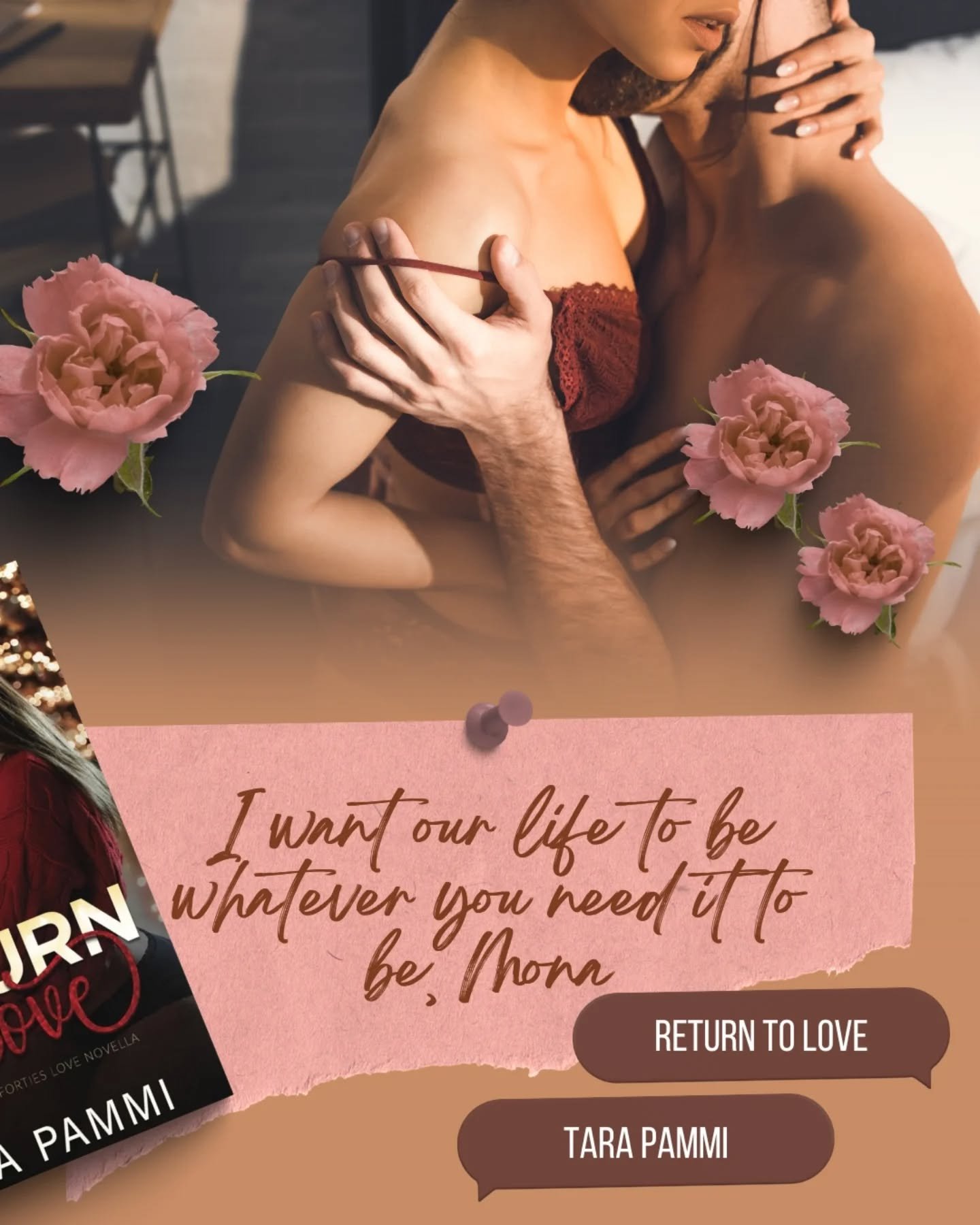 ❤️ Return to Love by Tara Pammi ❤️

❤️ Marriage-in-trouble
❤️ Red-hot role-play
❤️ One fantasy night
❤️ MCs in 40s
❤️ Sp&iacute;&ccedil;y

Dive into this steamy, later-in-life, marriage-in-trouble novella with red-hot role p!ay. First in a series of 
