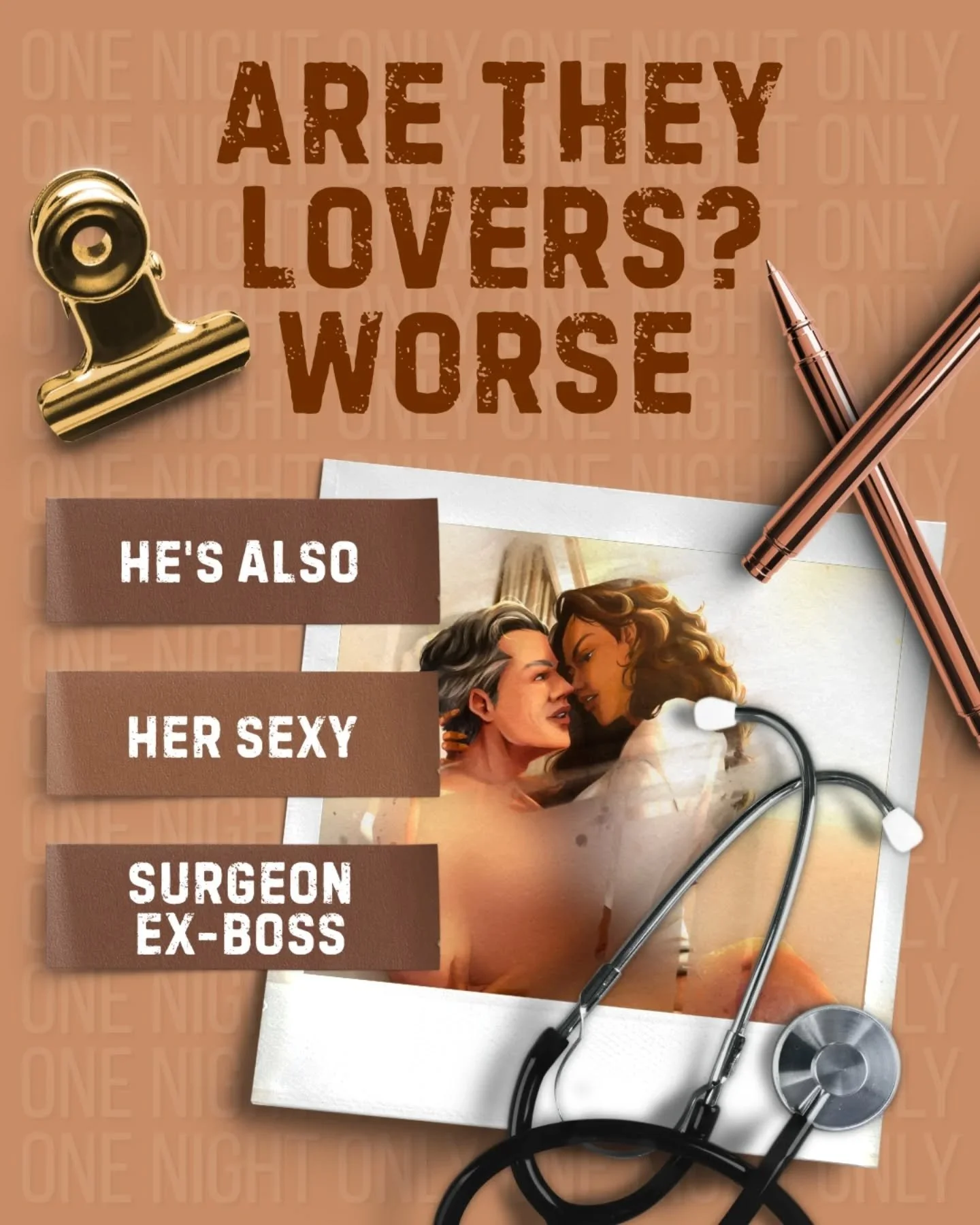 📖 One Night Only by Tara Pammi 

🧡 Age gap romance
🧡 Se*y surgeon ex-boss hero
🧡 Messy, chaos gremlin heroine
🧡 He falls first &amp; harder
🧡 Forced proximity
🧡 Millionaire romance
🧡 |nsta-love
🧡 B!sexual rep
🧡 Ste&atilde;my
.
.
.
#agegapro