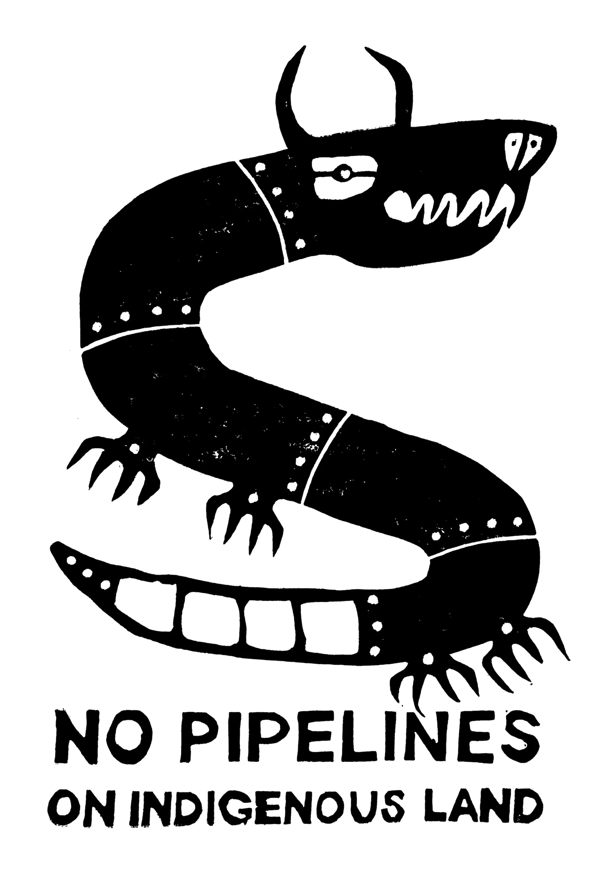 Dylan Miner, No Pipelines on Indigenous Land (2016). Print.