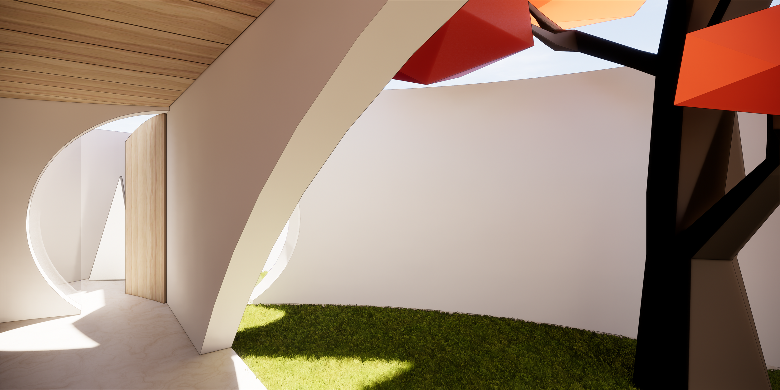 Low-Poly Pavilion from Archway