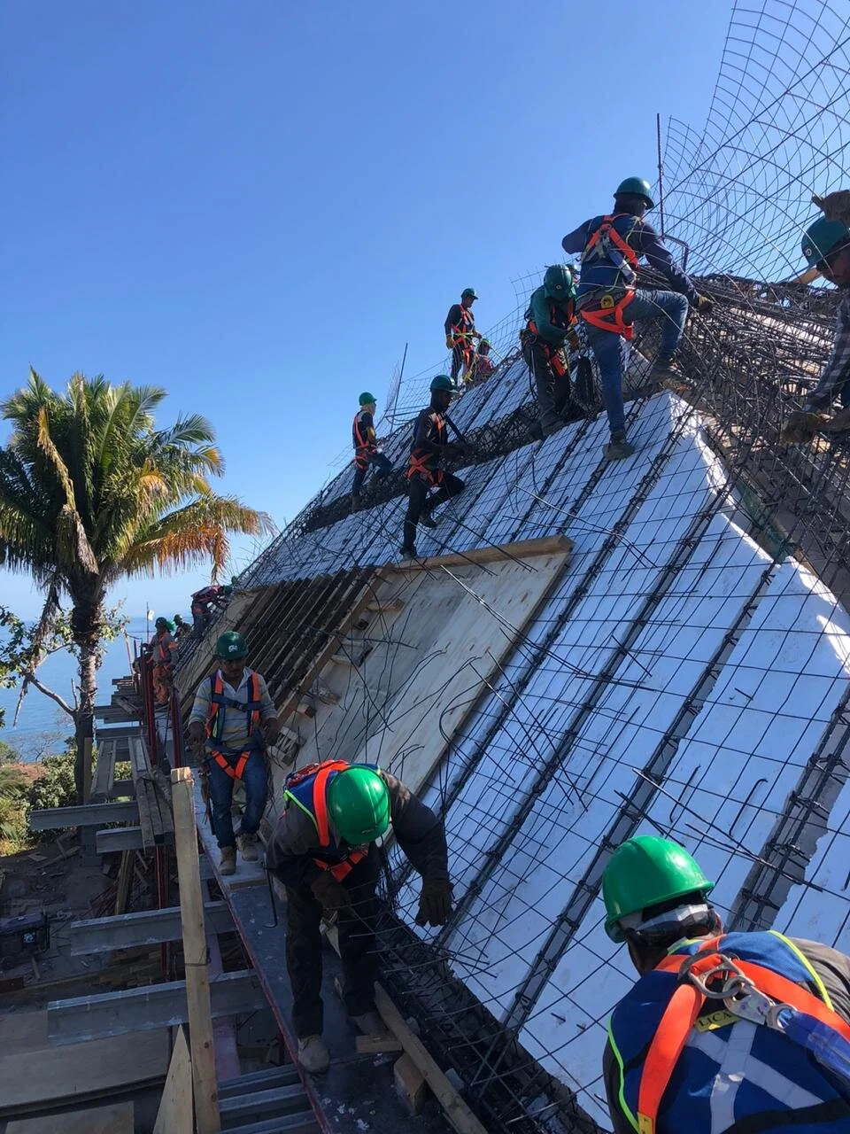 Construction of Villa One in-progress courtesy of Studio CABAN 2019.