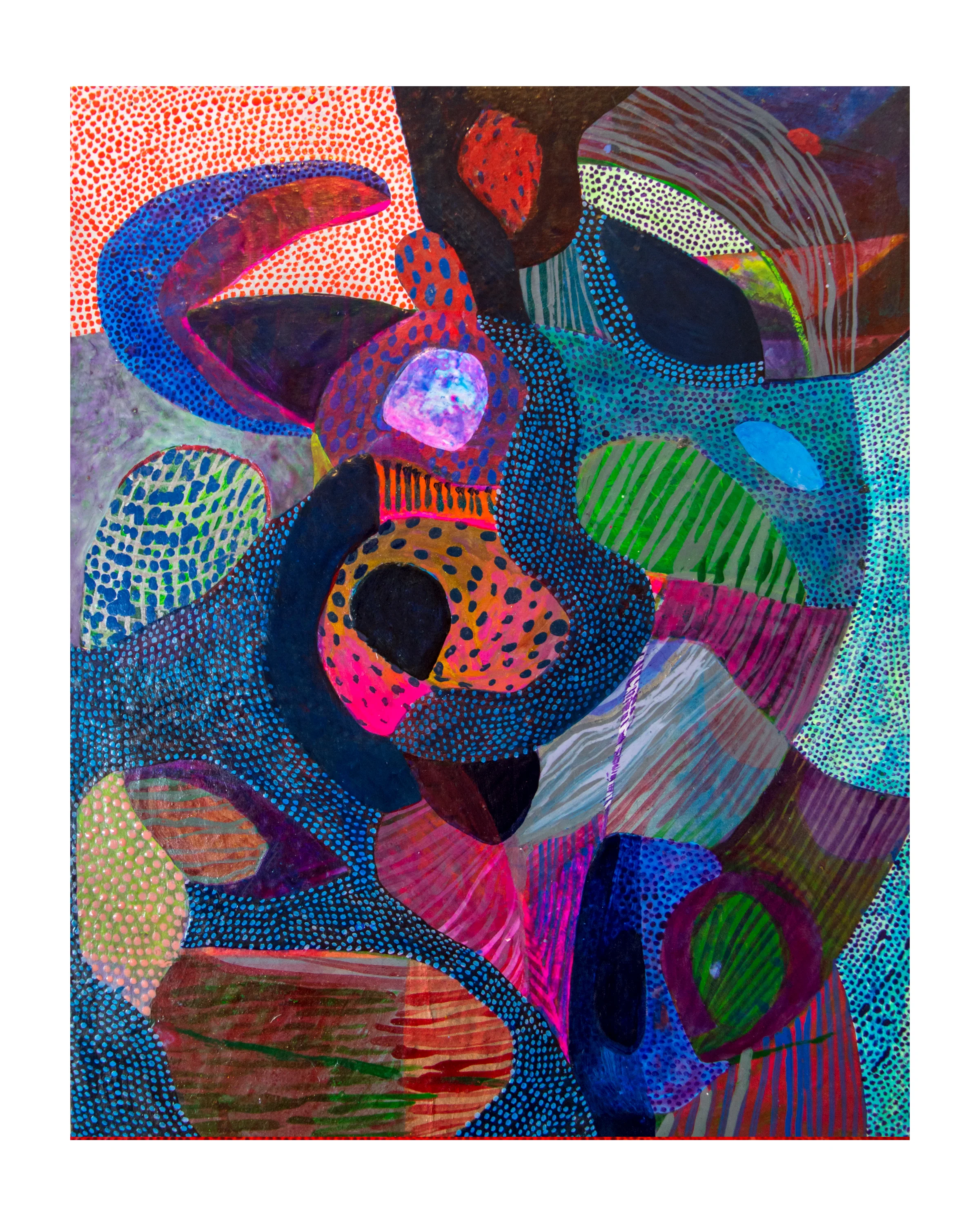 07 8 x 10” enamel, ink, wax on panel