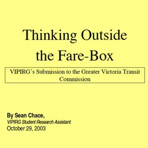PDF Thinking outside the fare box: VIPIRG’s submission to the Greater Victoria Transit Commission