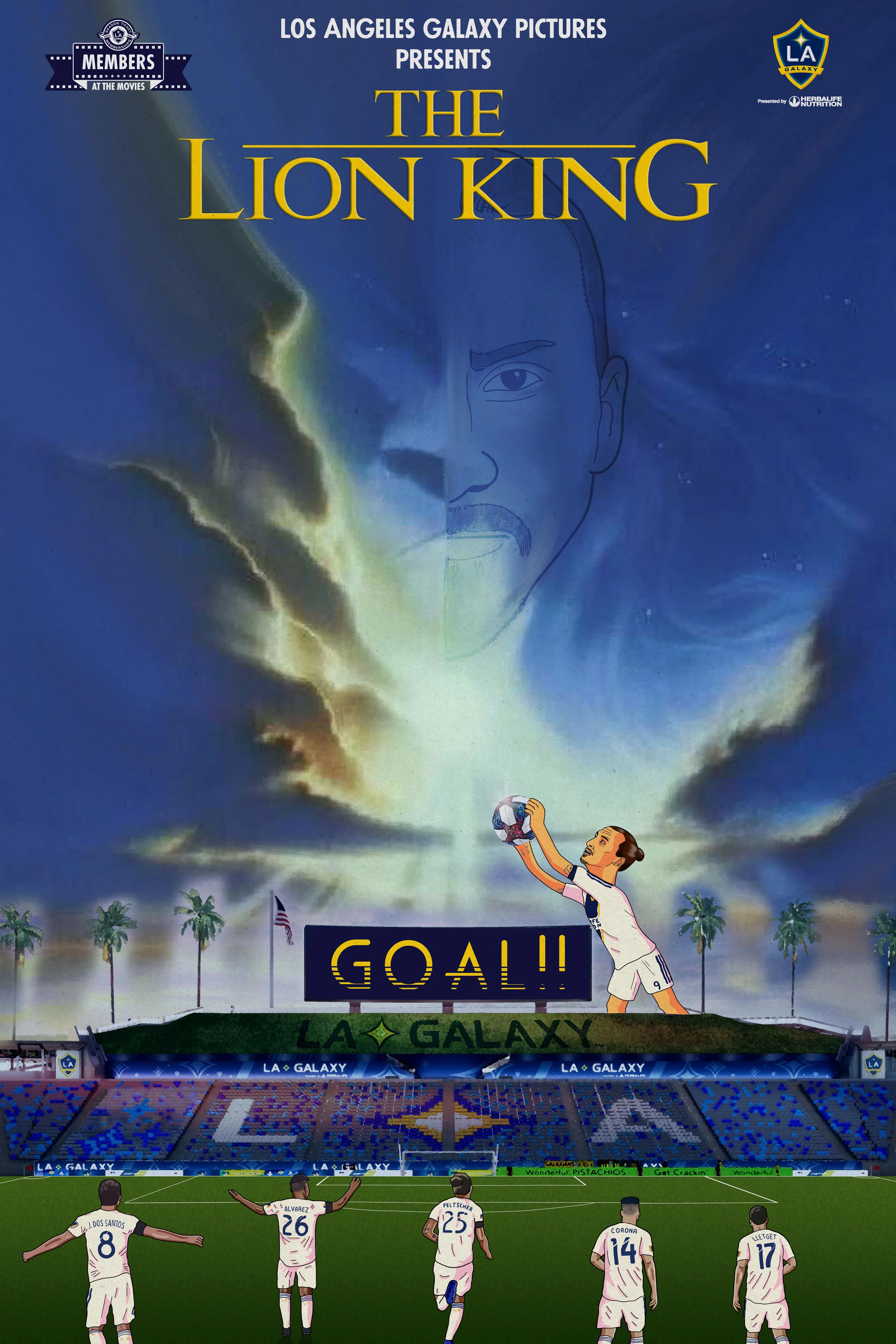 The Lion King LA Galaxy Poster