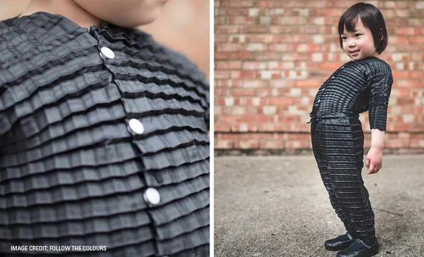 Ryan Mario Yasin has created a range of concertina clothing that grows and moves with kids.