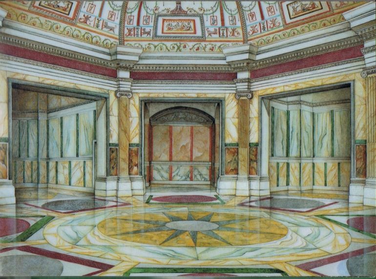 A reconstruction of the famous Octagonal Room.