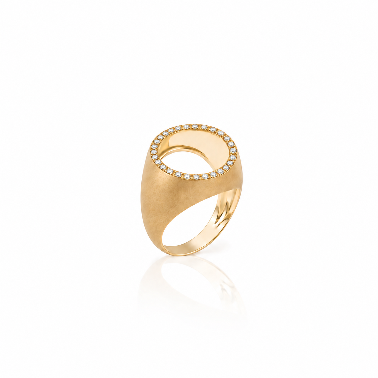 White Round Space Ring