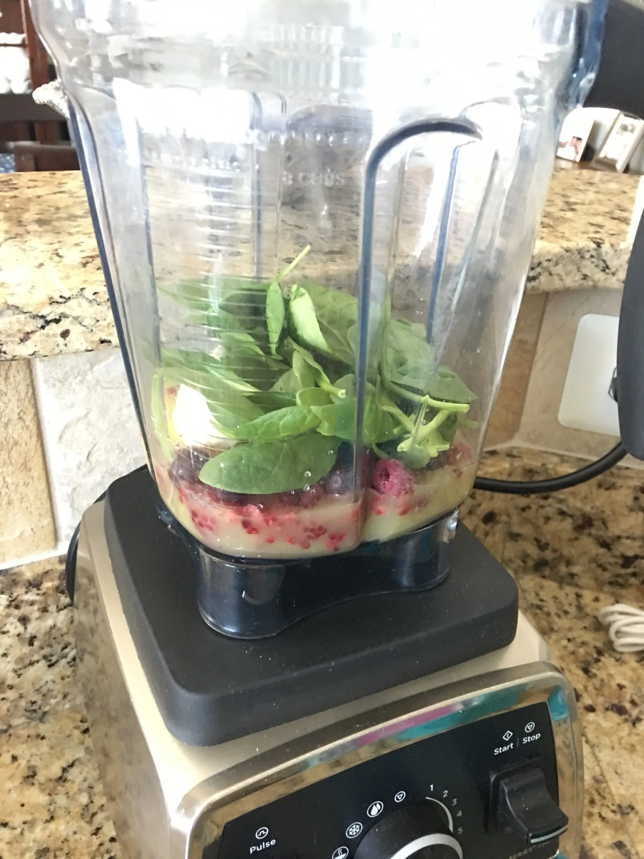 All ingredients right before blending.