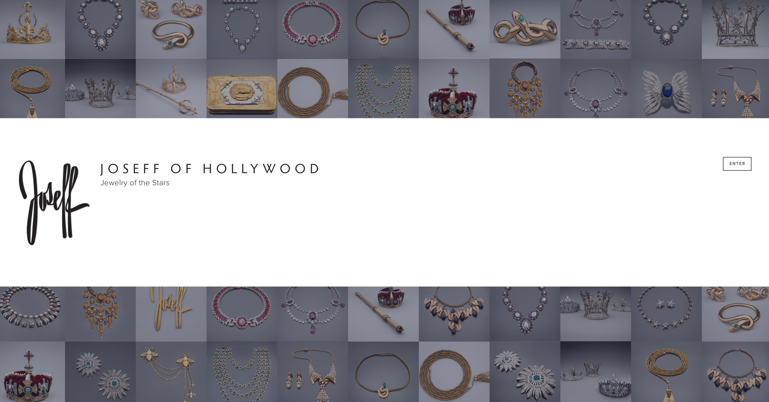 Above: The new joseff-hollywood.com website front page.