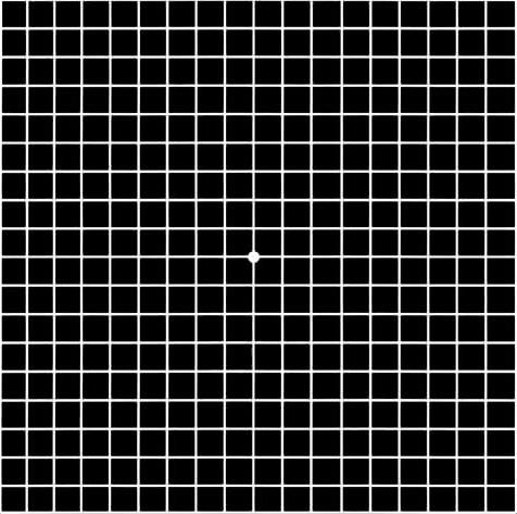 Amsler grid eye test for detecting macular problems